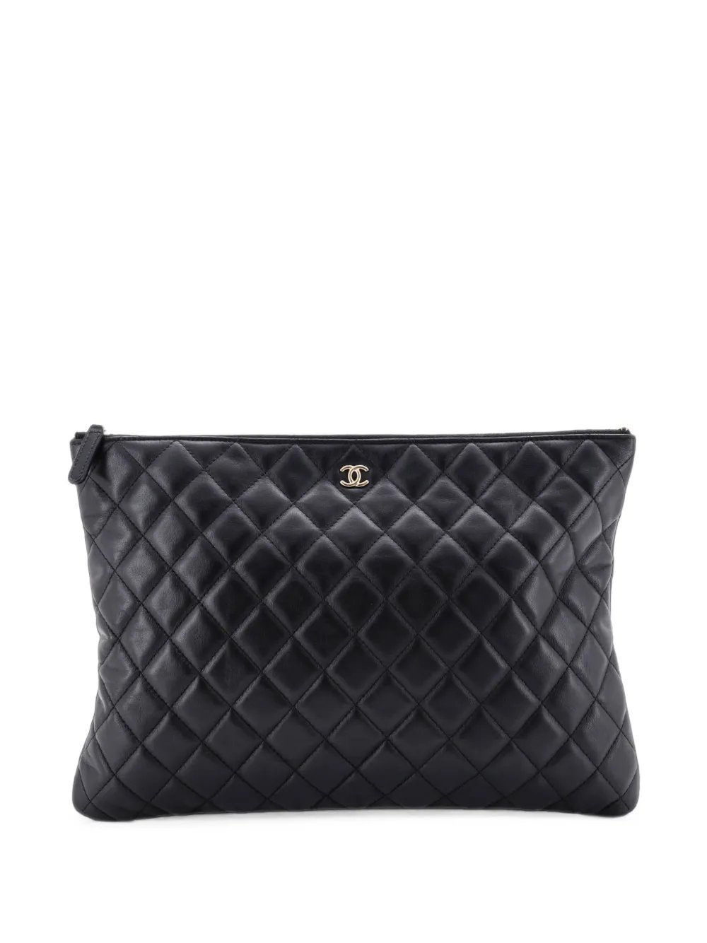 O Case Quilted Lambskin Large clutch bag
