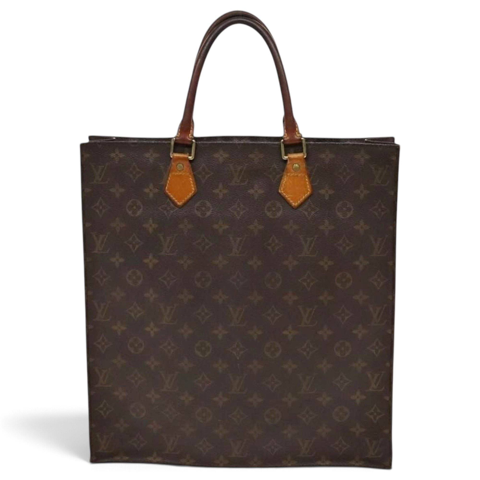 Plat leather handbag