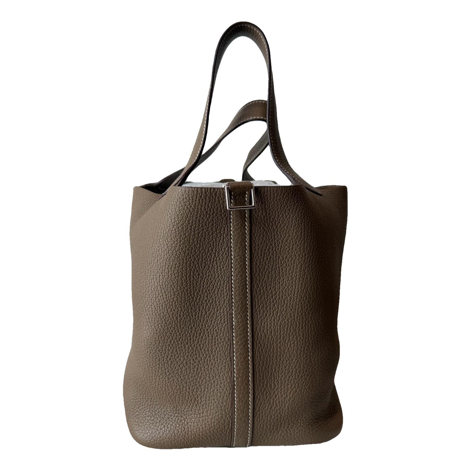 Picotin leather tote