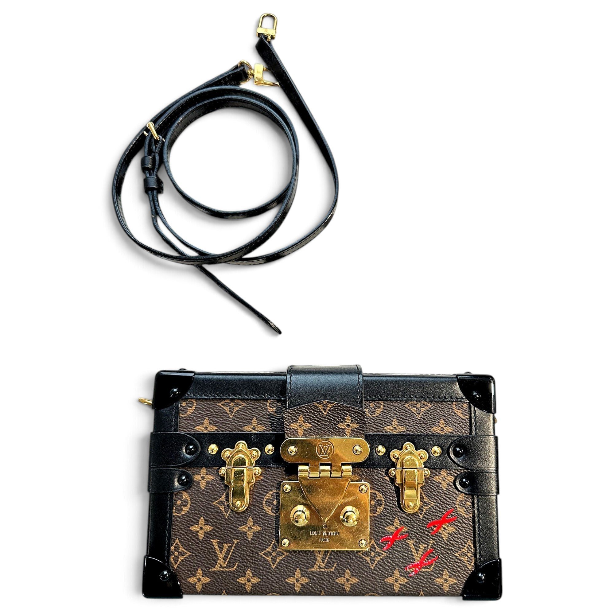 Petite Malle leather handbag