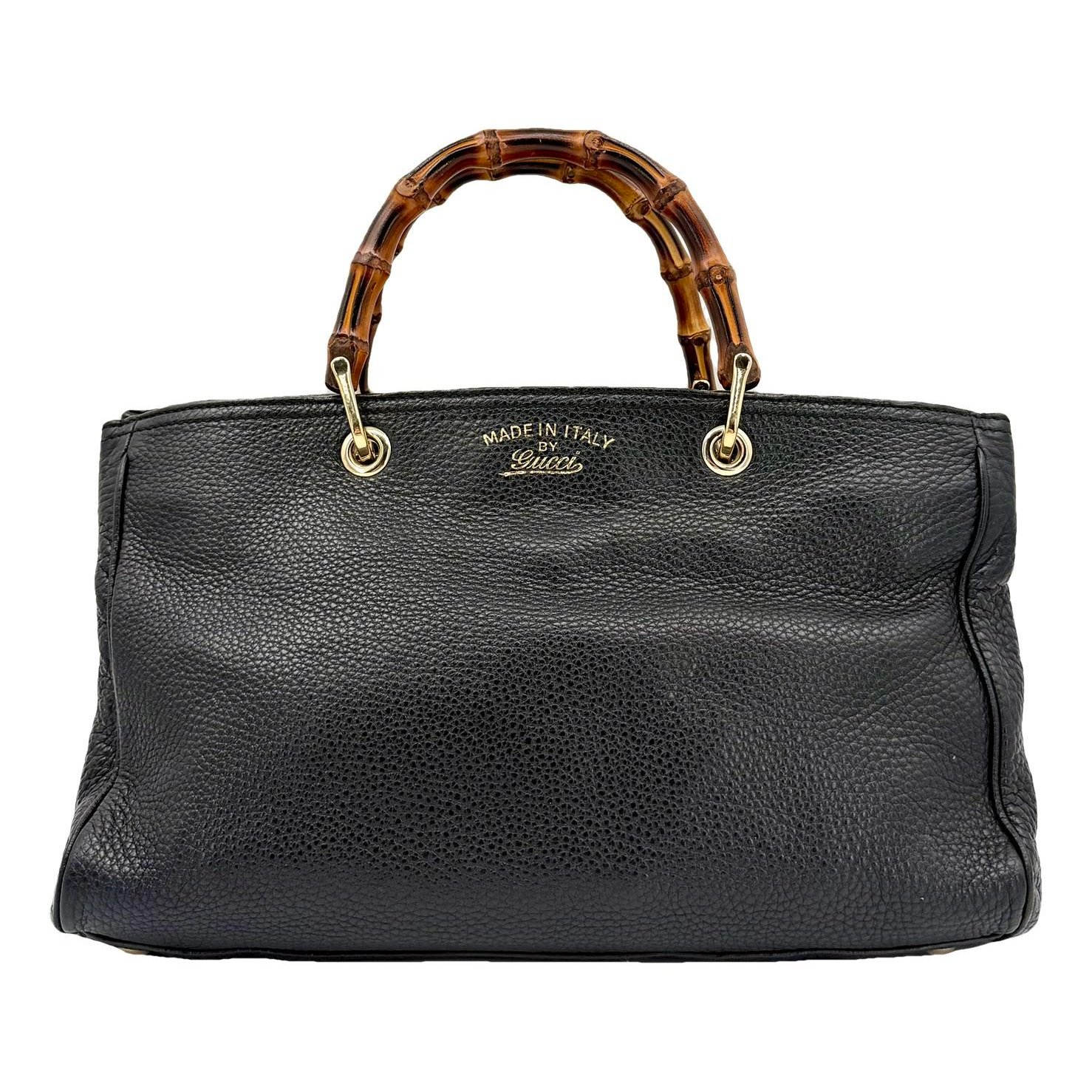 Bamboo leather handbag