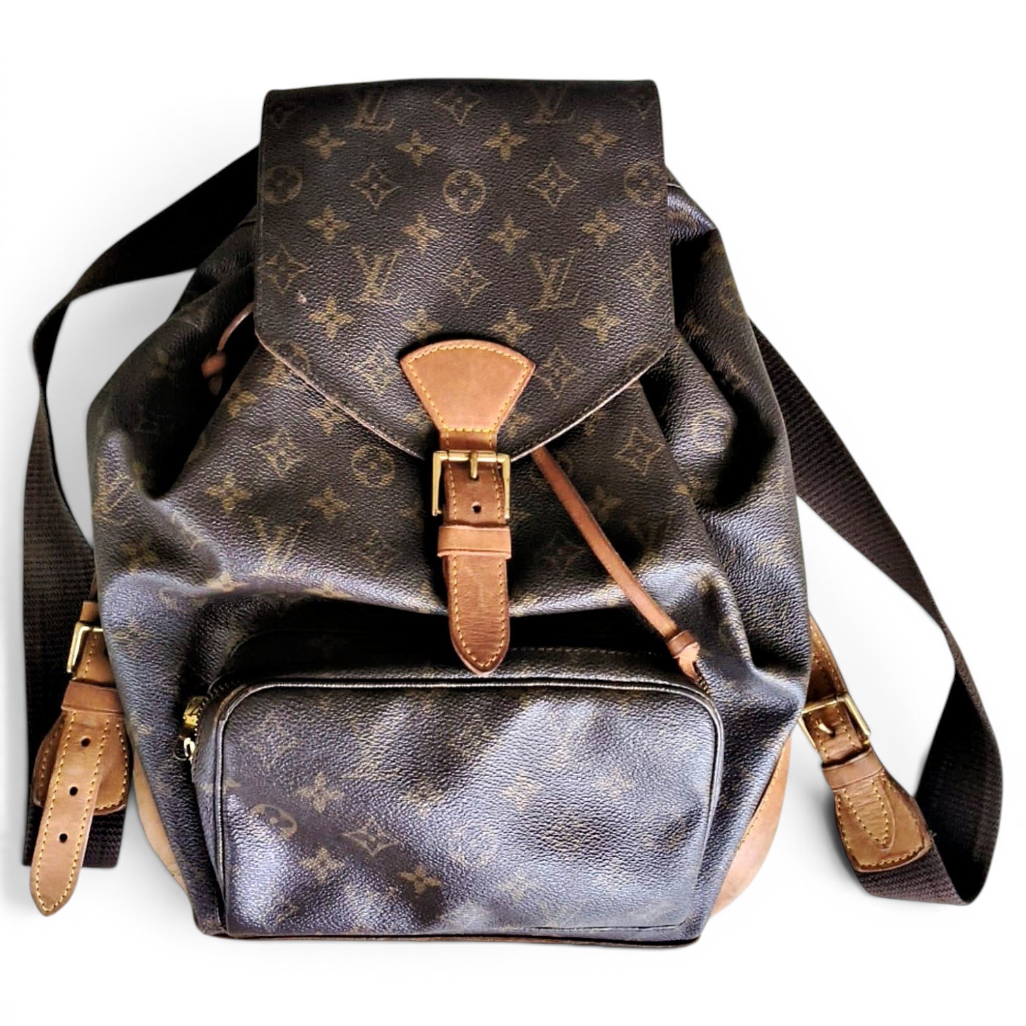 Montsouris Vintage leather backpack