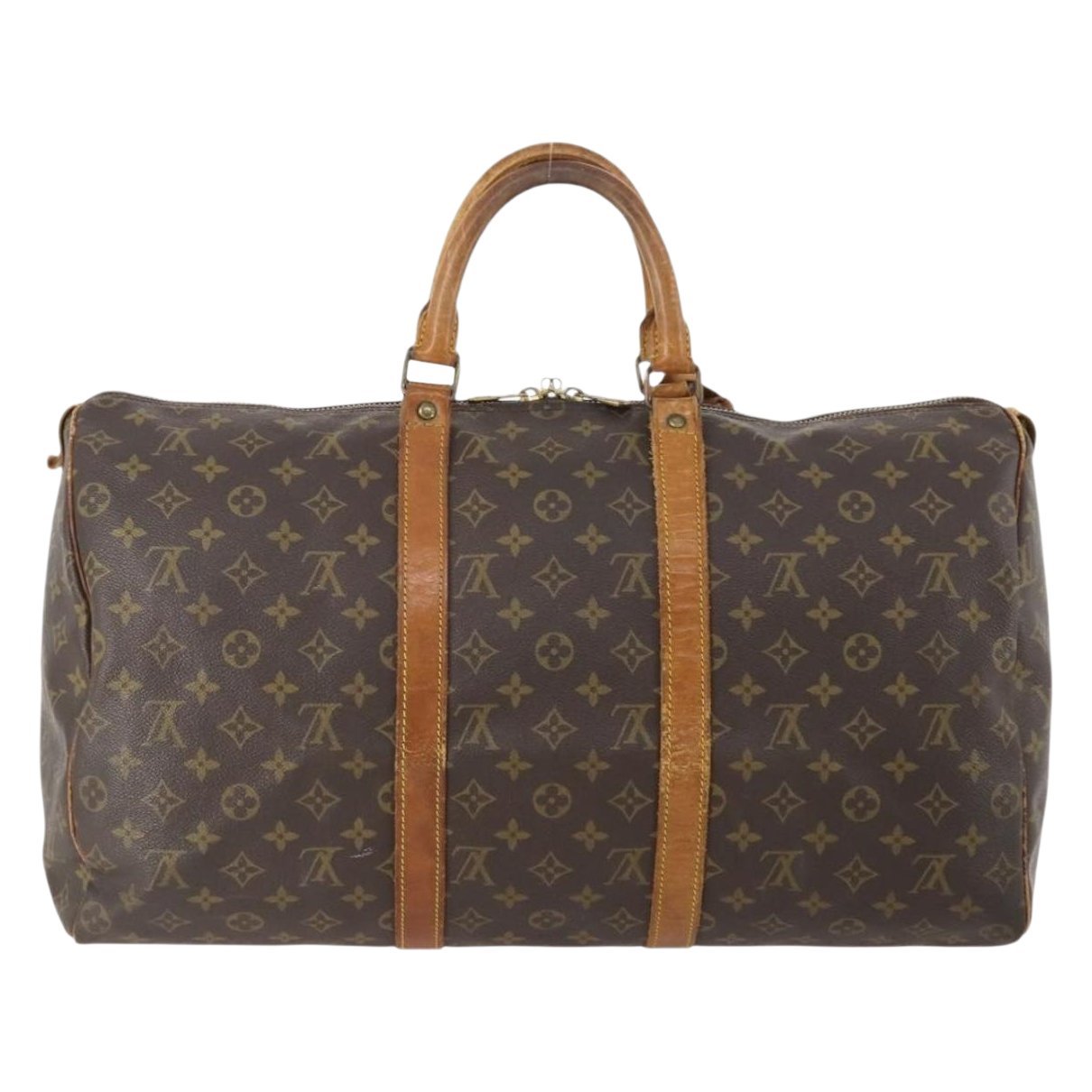 Keepall leather travel bag