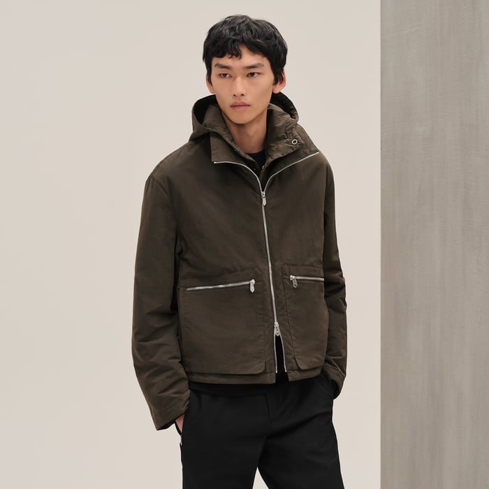 Café Jacket With Removable Hood