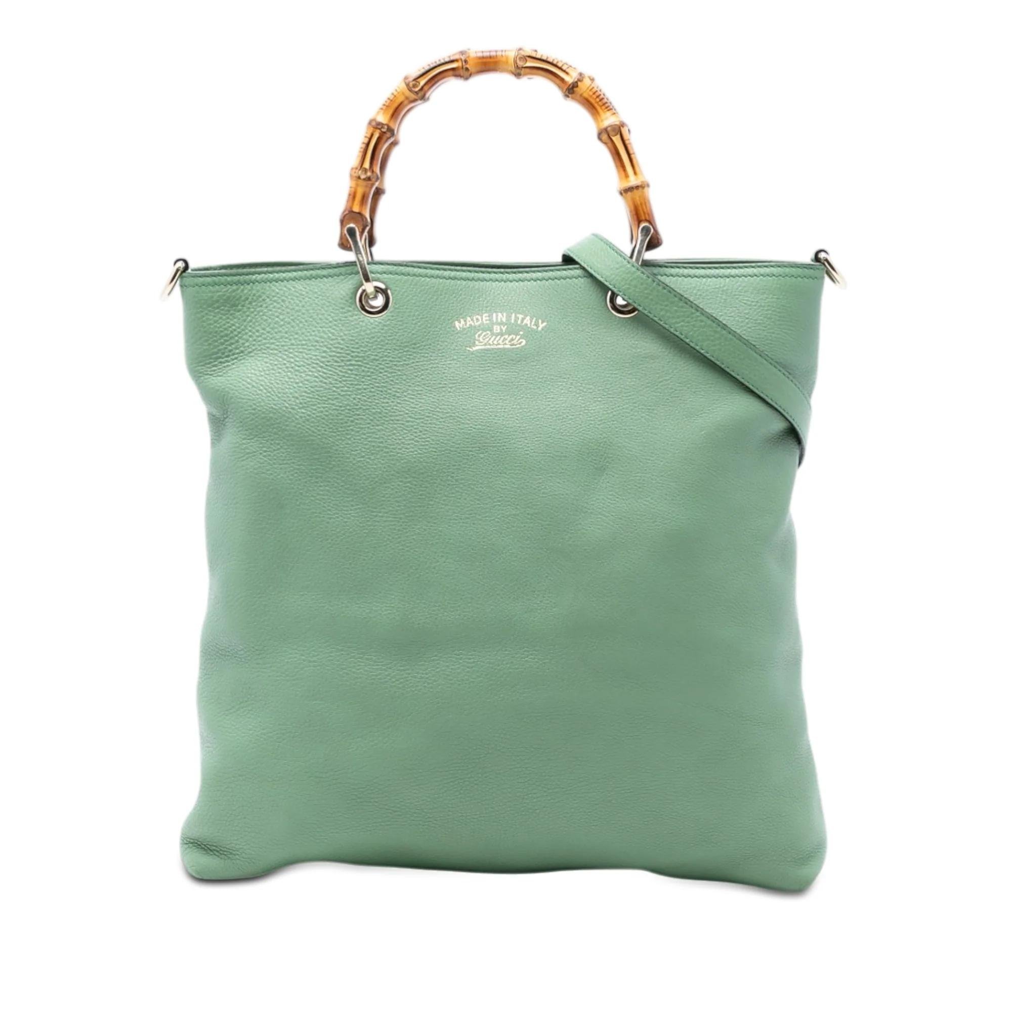 Bamboo Shopper leather handbag