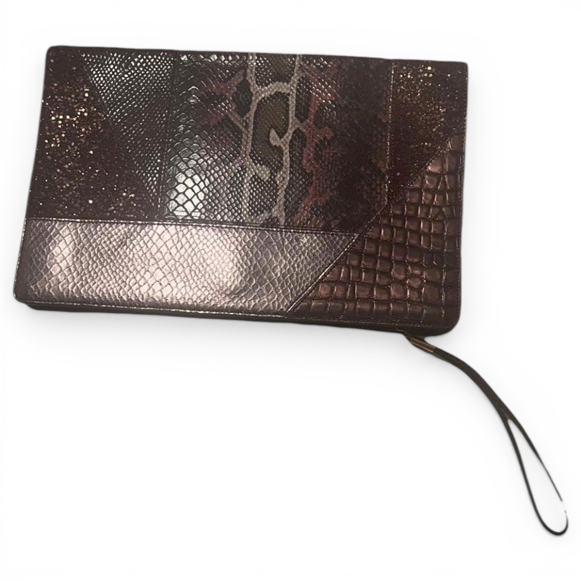 Vegan leather clutch bag