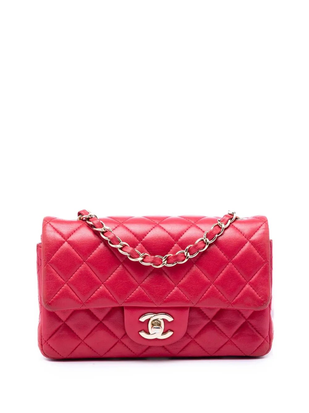 2015-2016 Mini Rectangular Classic Lambskin Single Flap crossbody bag