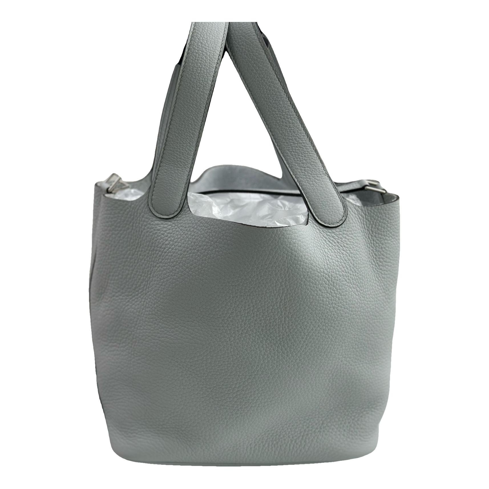 Picotin leather tote