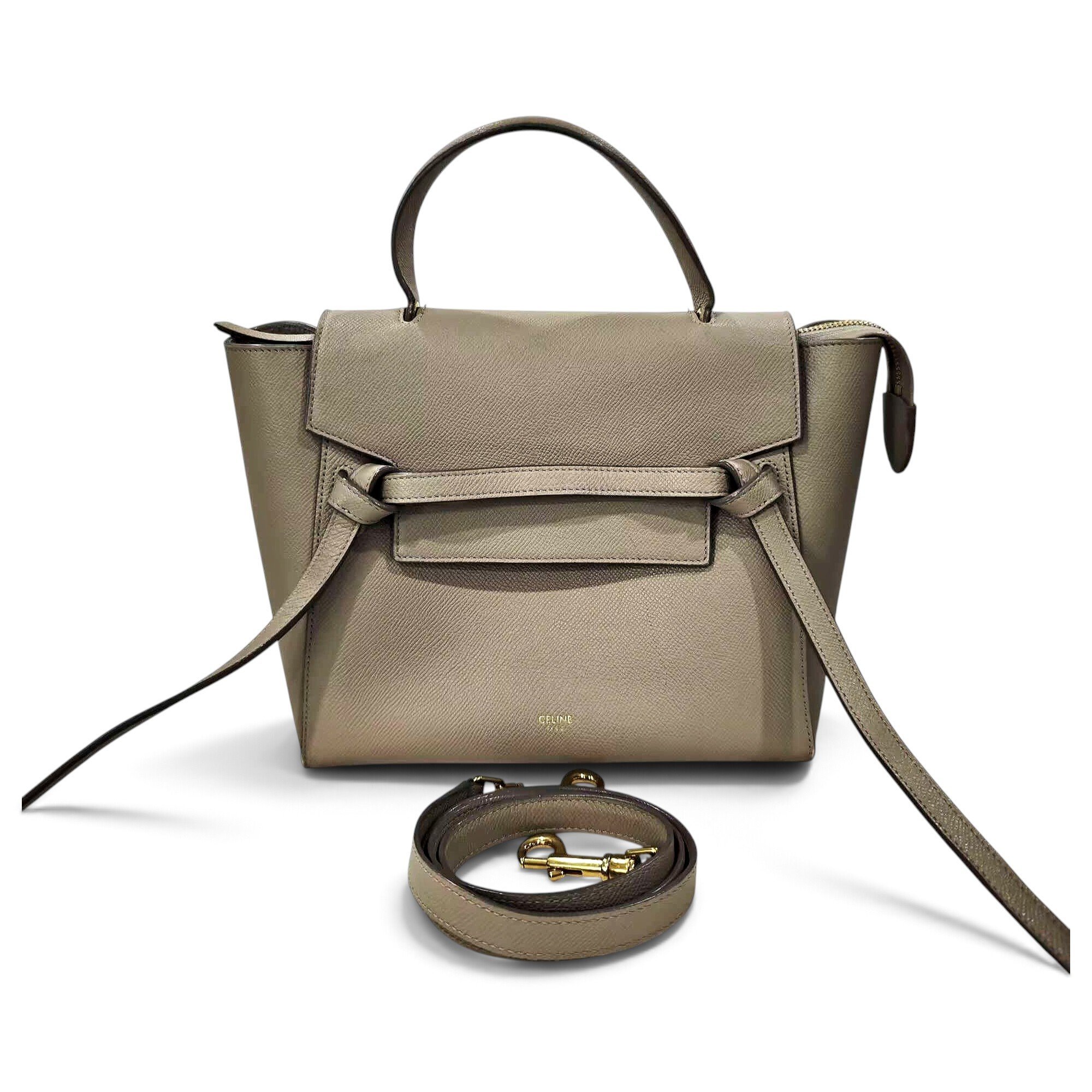 Belt leather handbag
