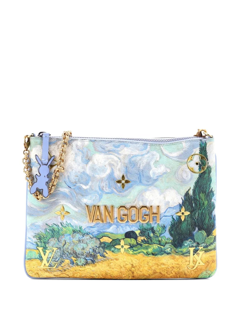 Louis Vuitton Pochette Limited Edition Jeff Koons Van Gogh Print Canvas clutch bag
