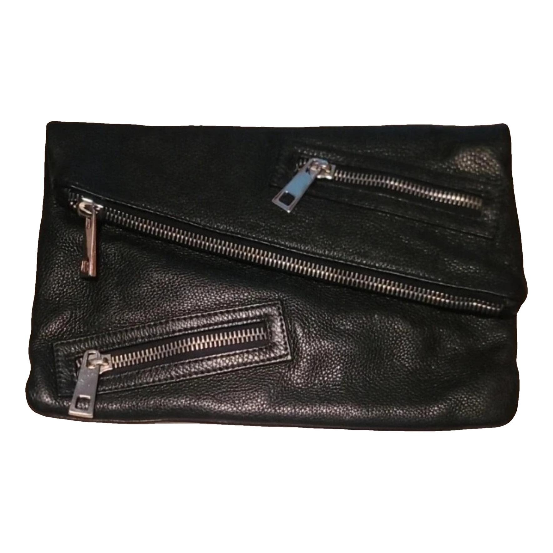 Leather clutch bag