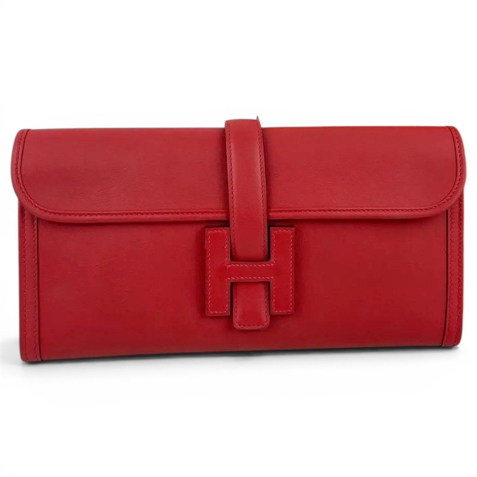 Jige leather clutch bag
