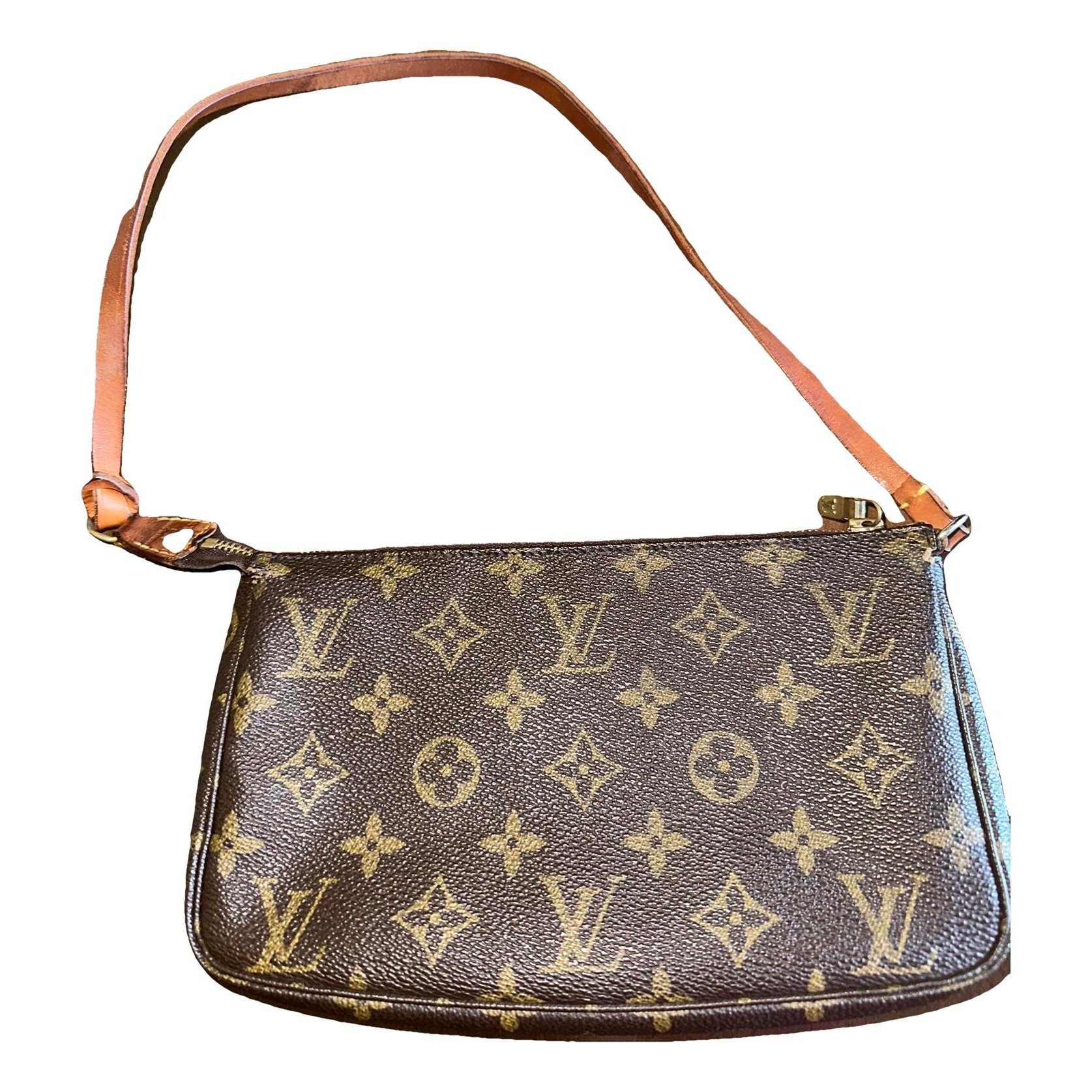 Leather clutch bag