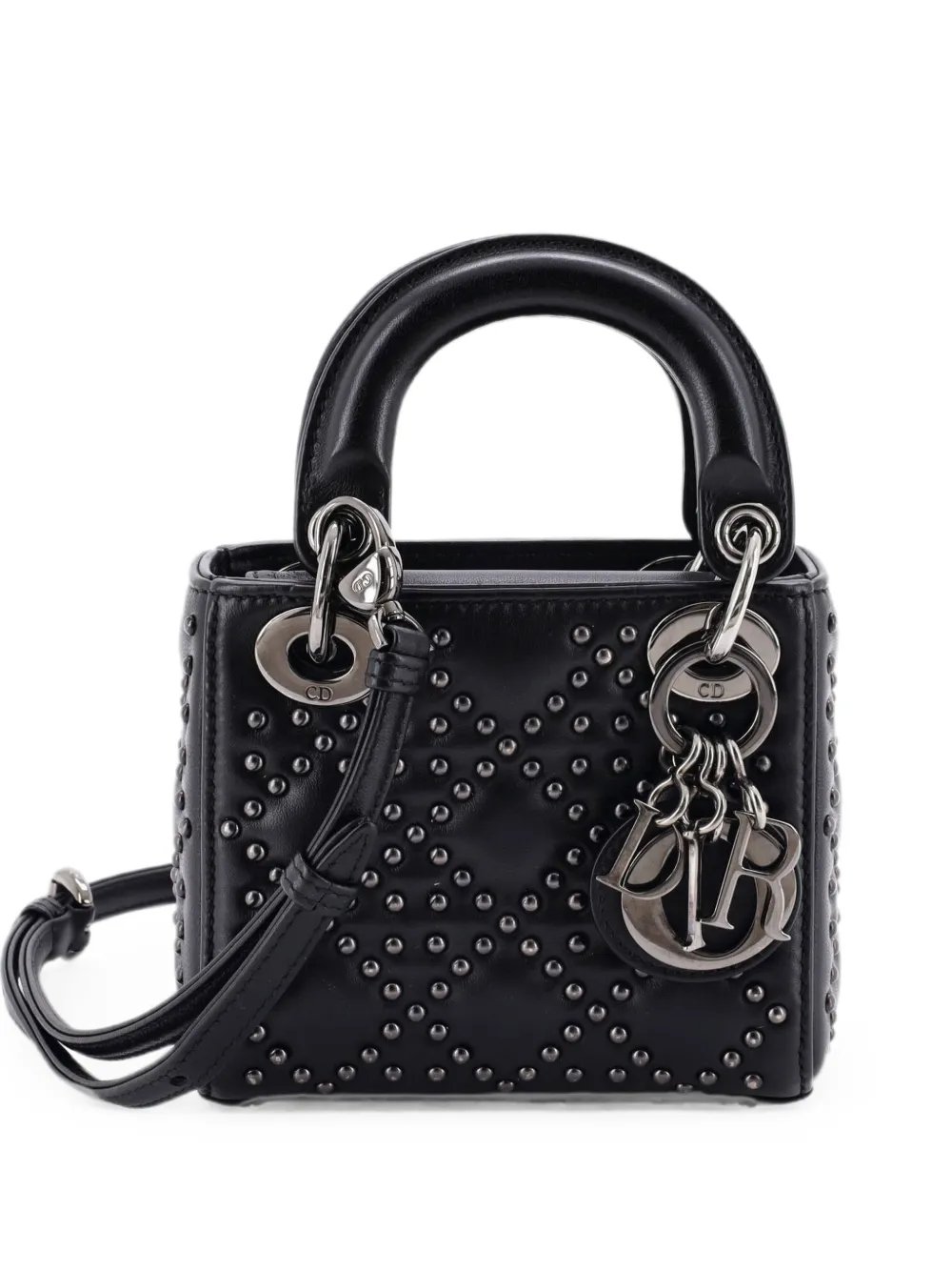 Lady Dior Bag Pearl Cannage Studded Lambskin Micro satchel