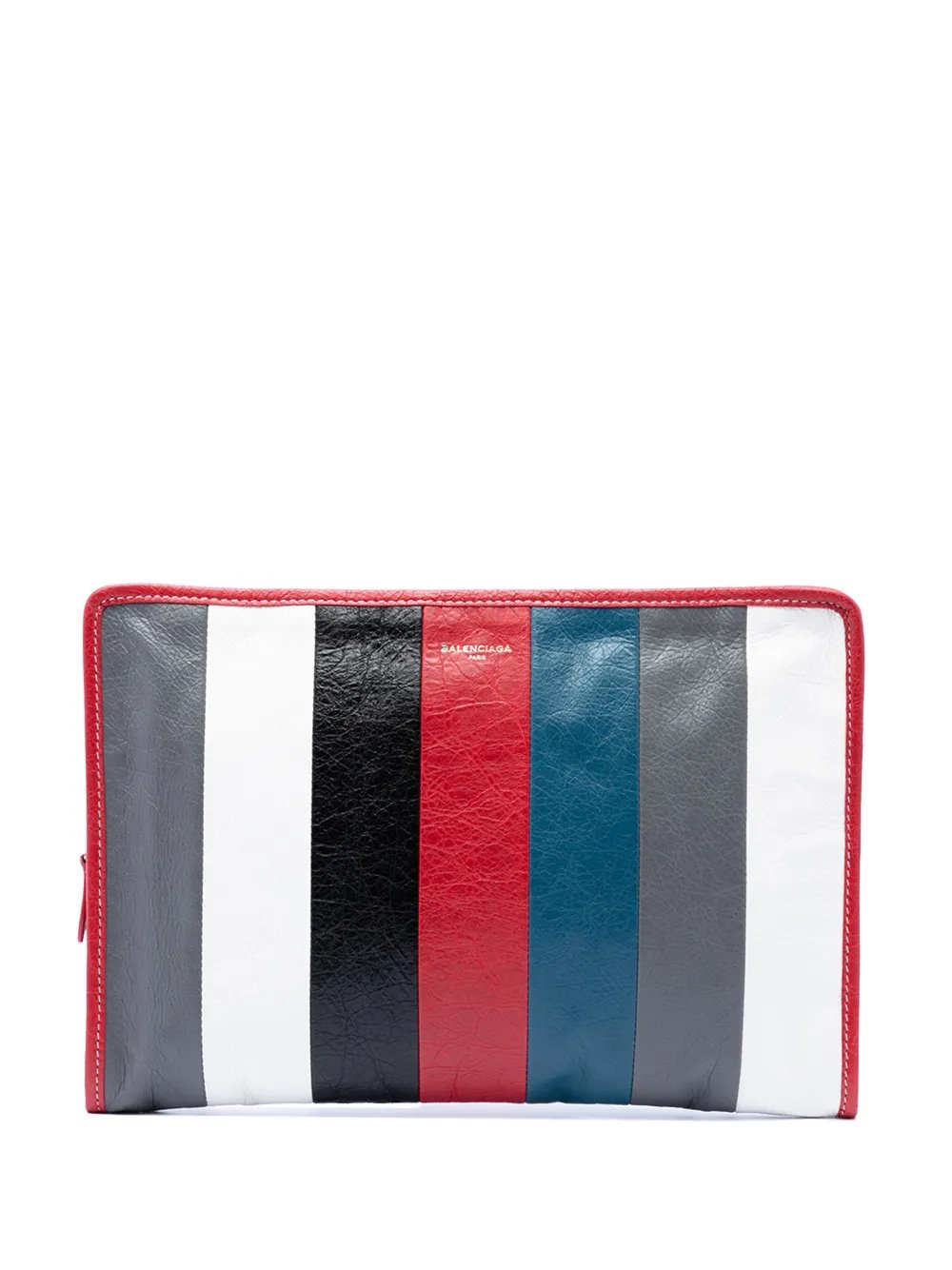 2017 Lambskin Striped Bazar clutch bag