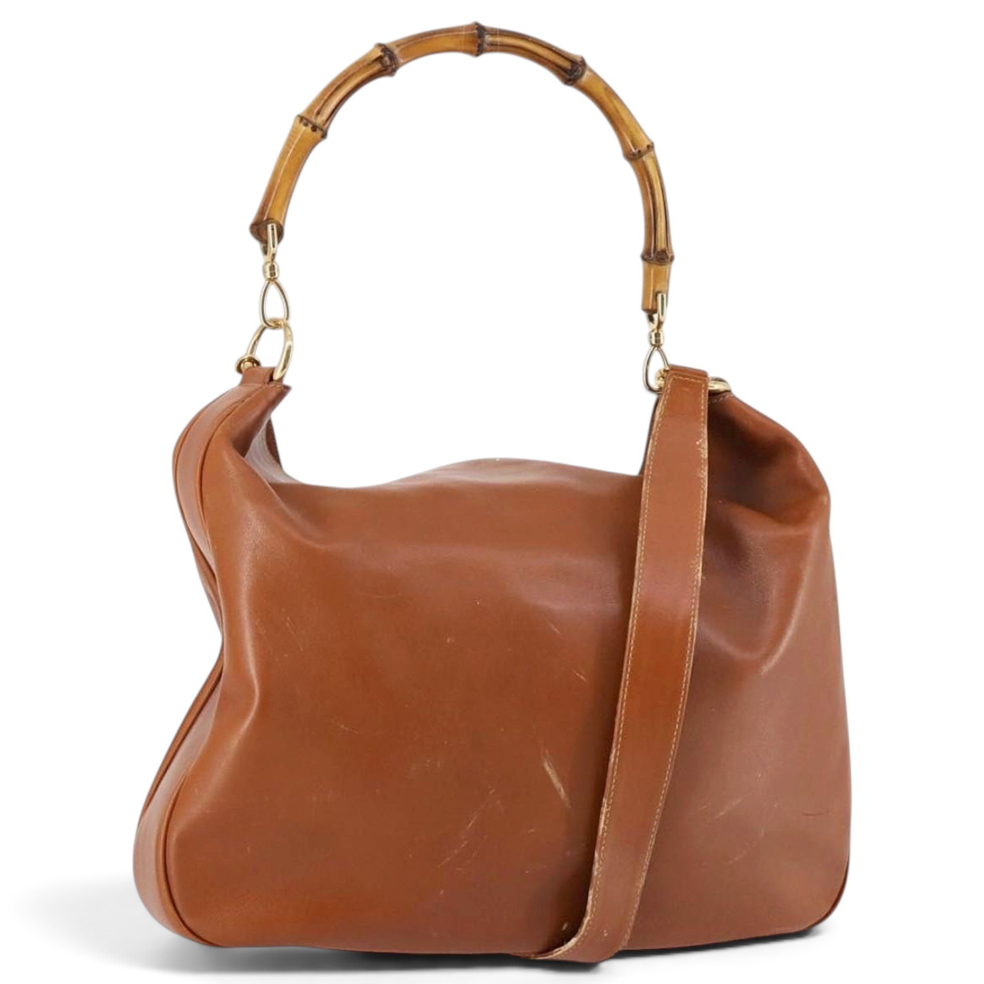 Bamboo leather handbag