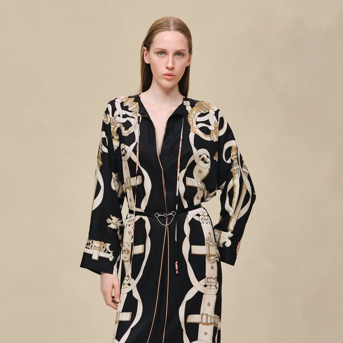 Noir "Ferronnerie Remix" Caftan