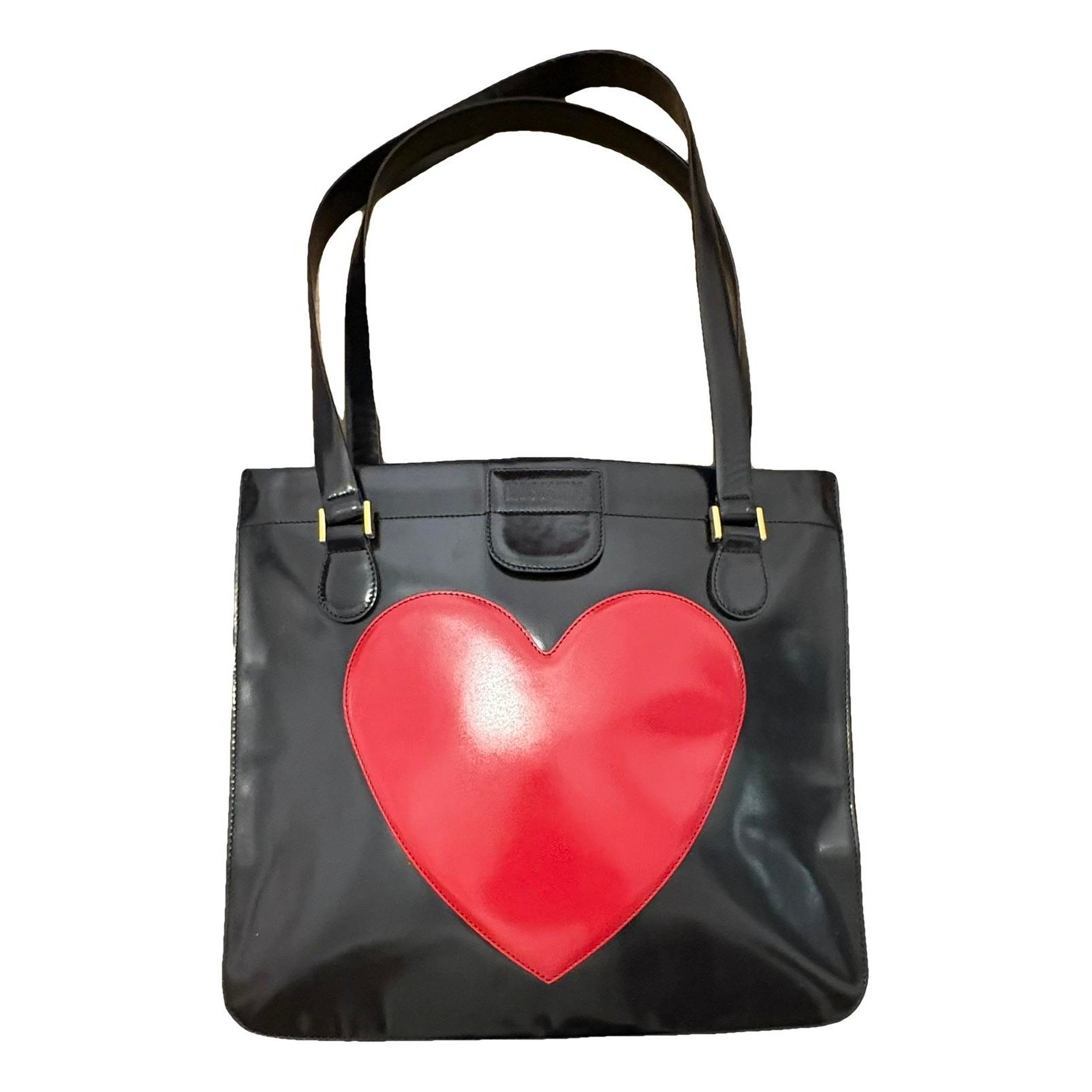 Patent leather handbag