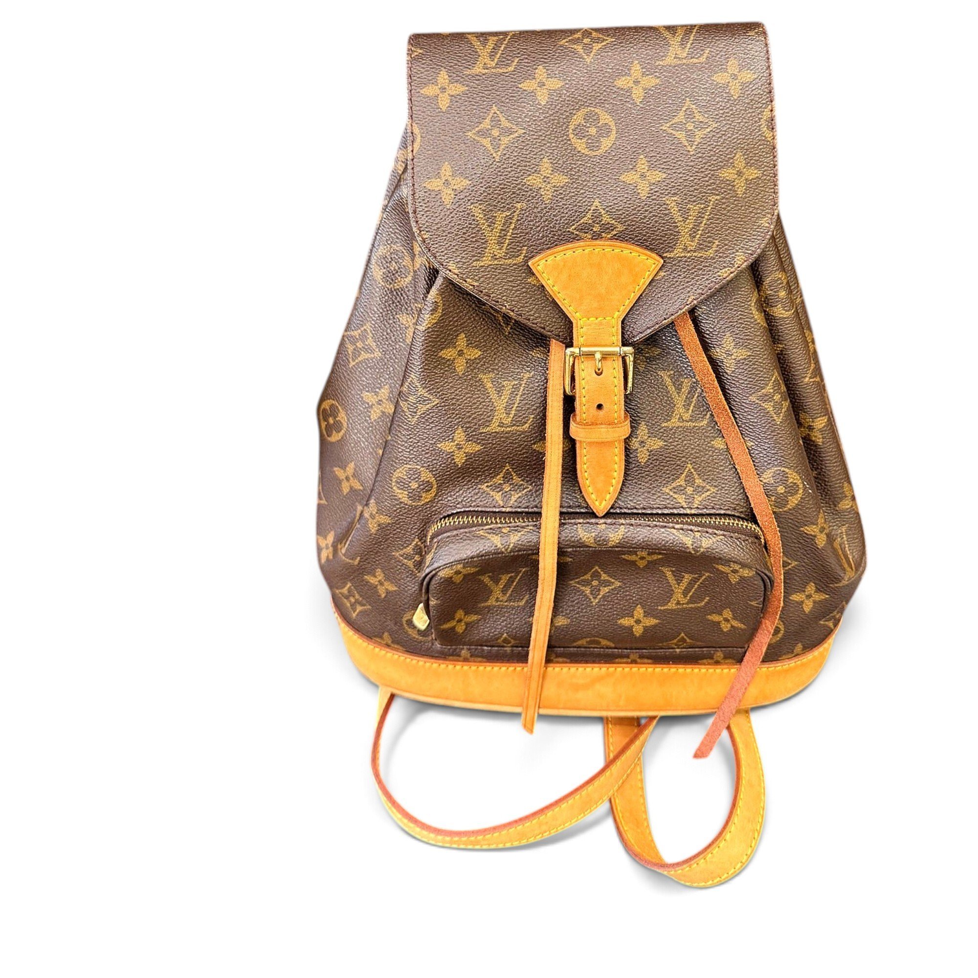 Montsouris Vintage leather backpack