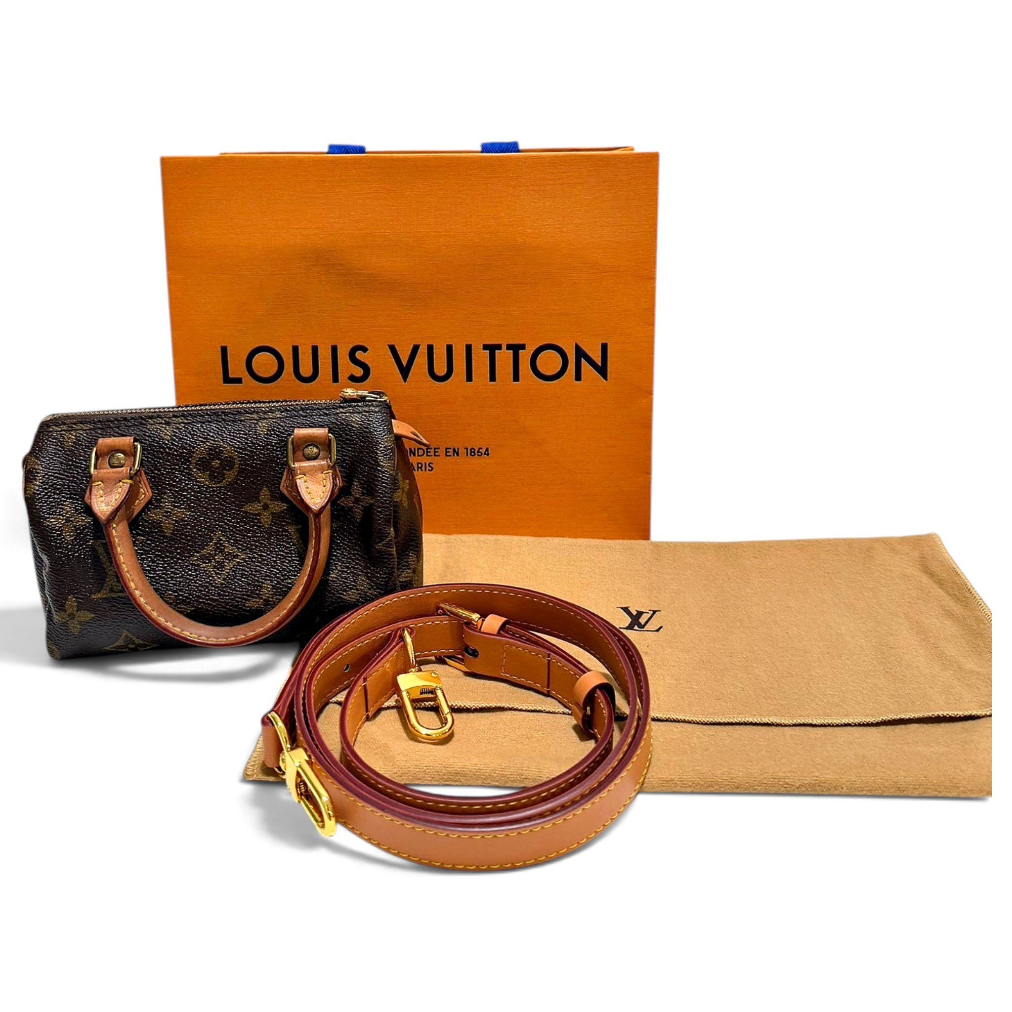 Louis Vuitton Nano Speedy / Mini HL leather mini bag