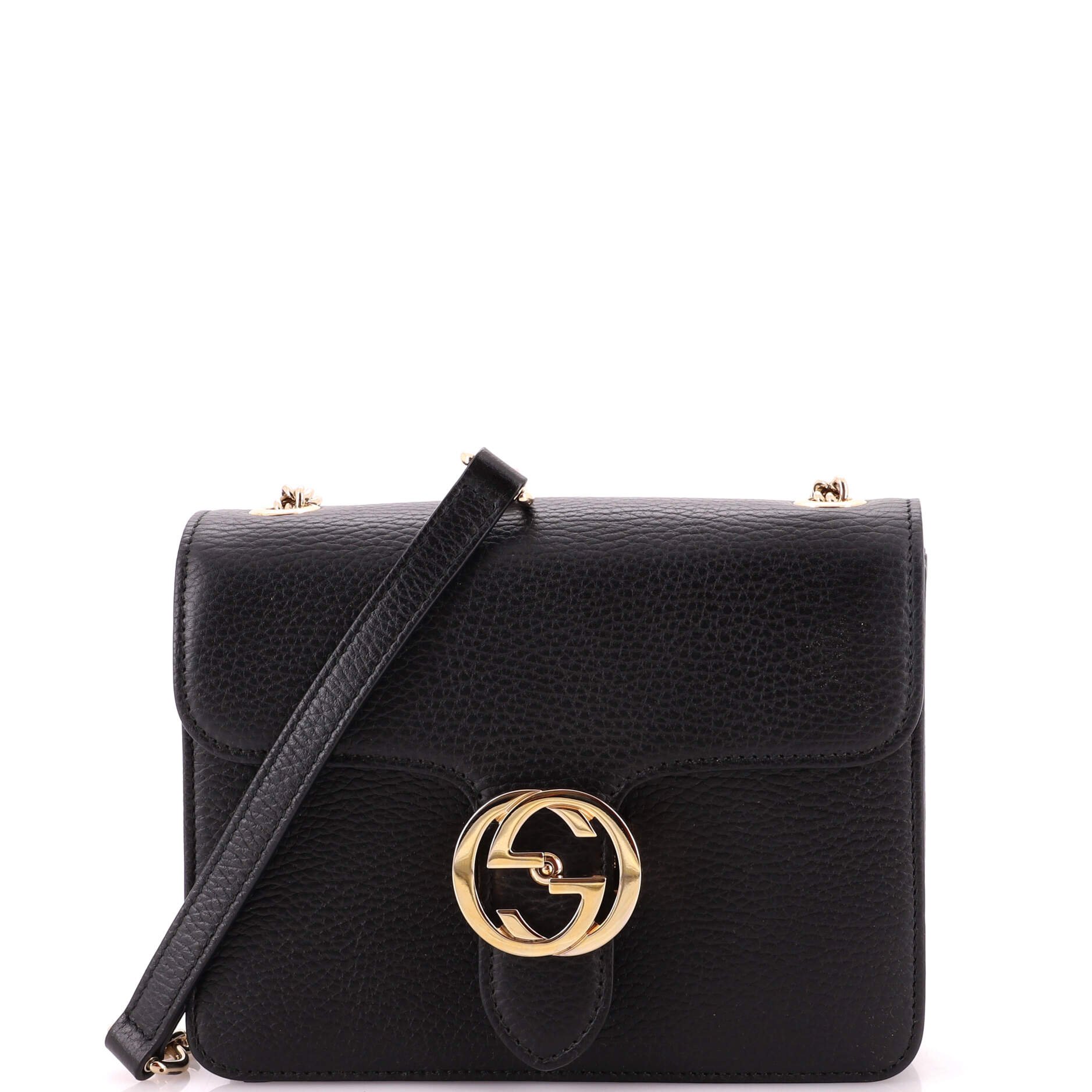 Interlocking Shoulder Bag Leather Small