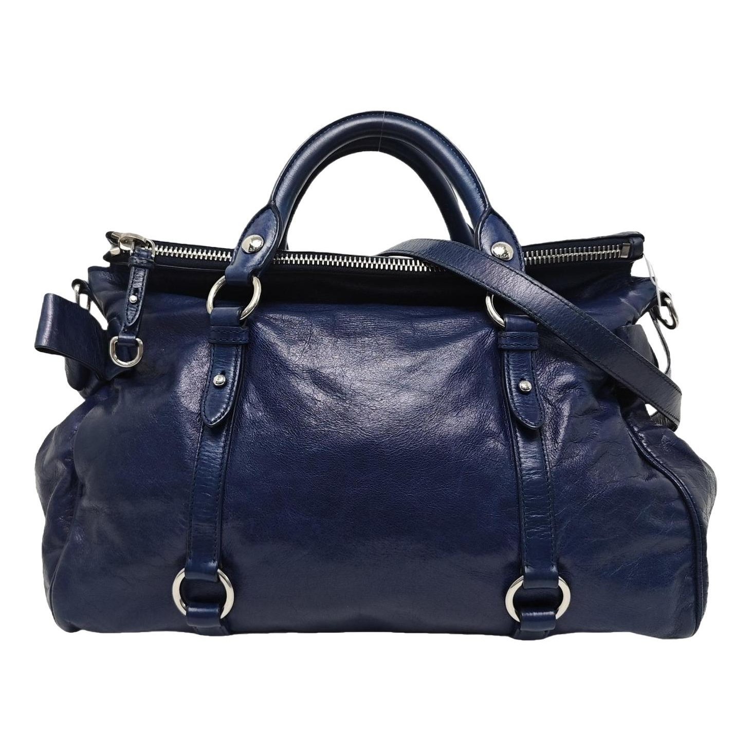 Bow bag leather handbag
