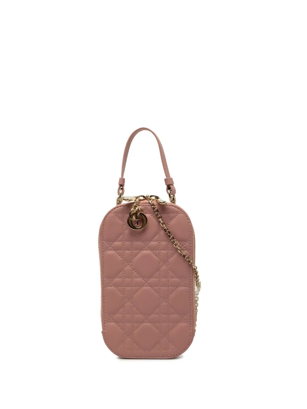 2023 Lambskin Cannage Lady Dior Call in Phone Holder satchel