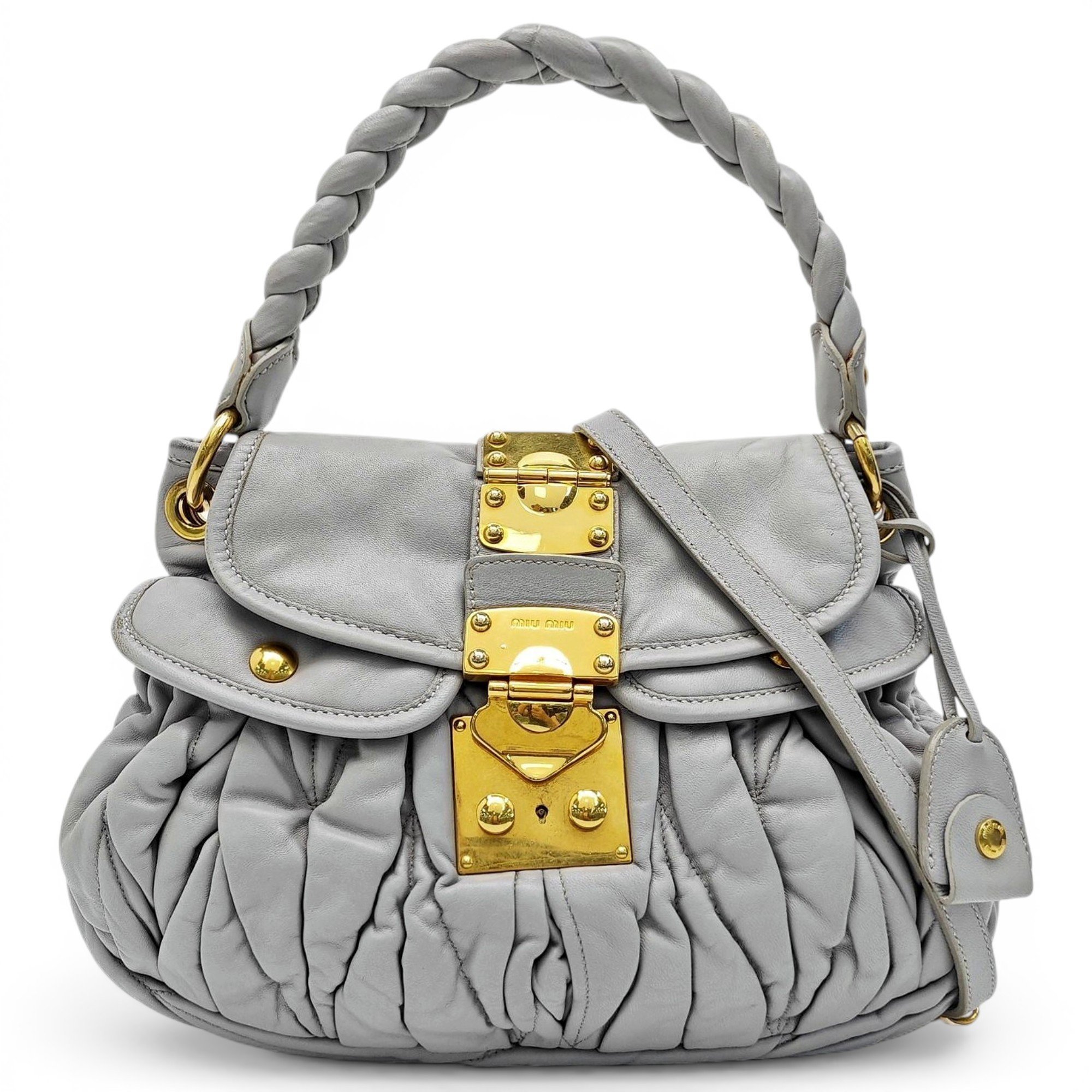 Coffer leather handbag