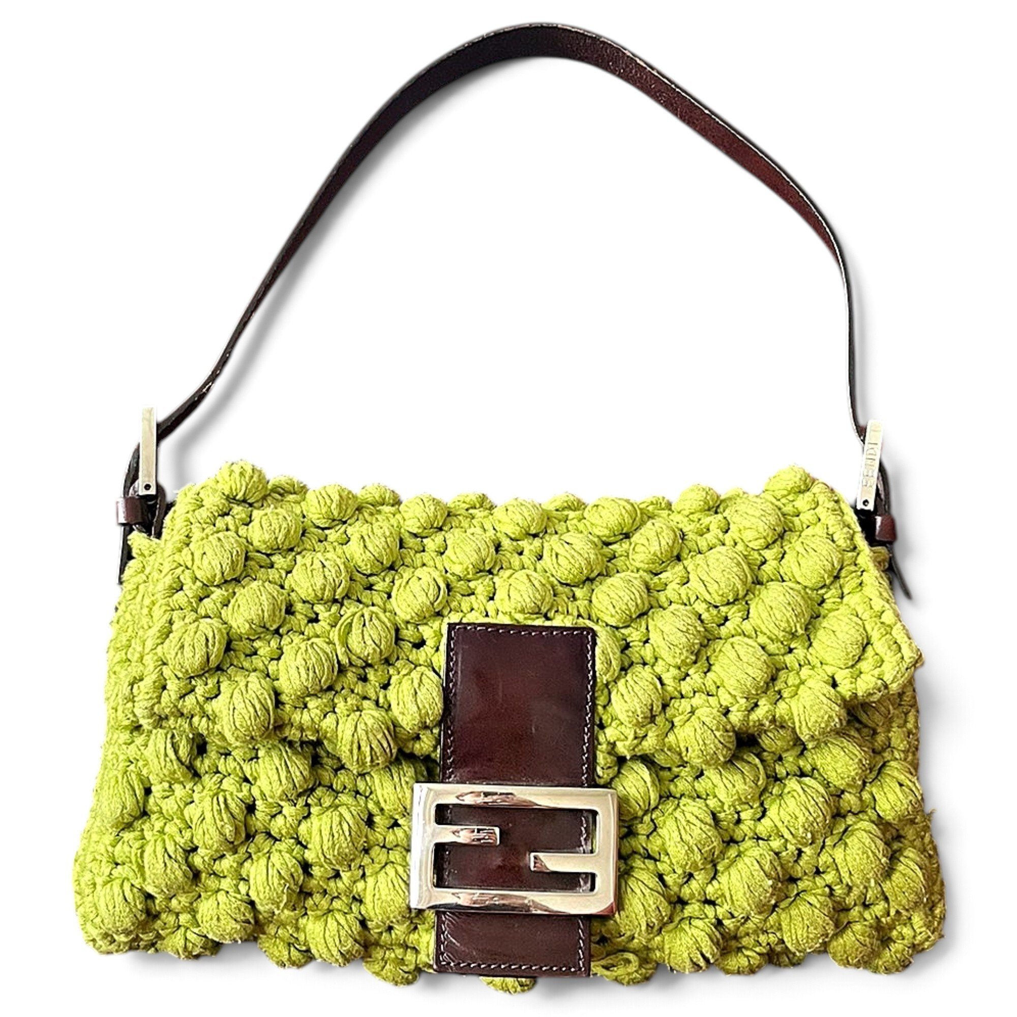 Baguette wool handbag