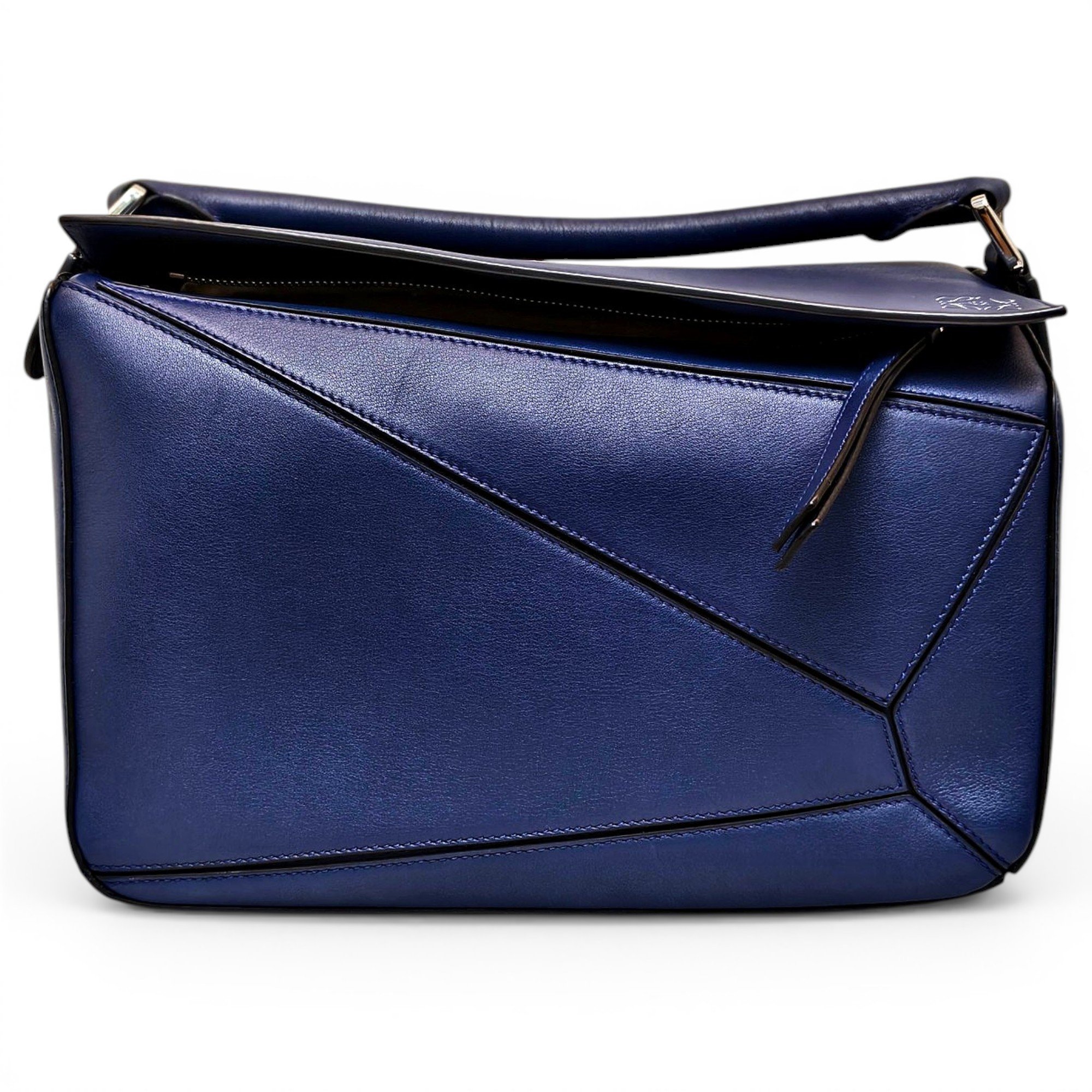 Puzzle leather handbag