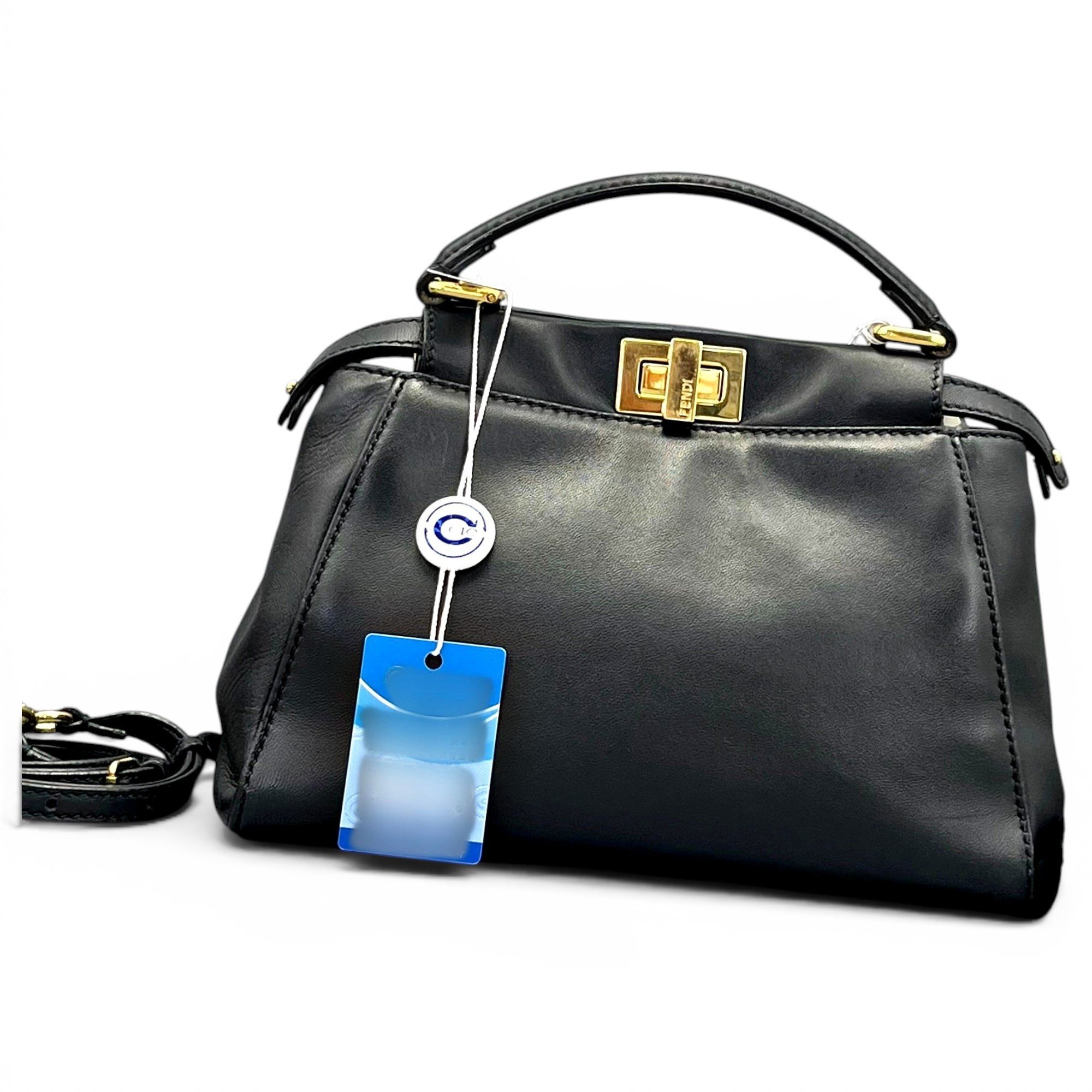 Peekaboo leather handbag