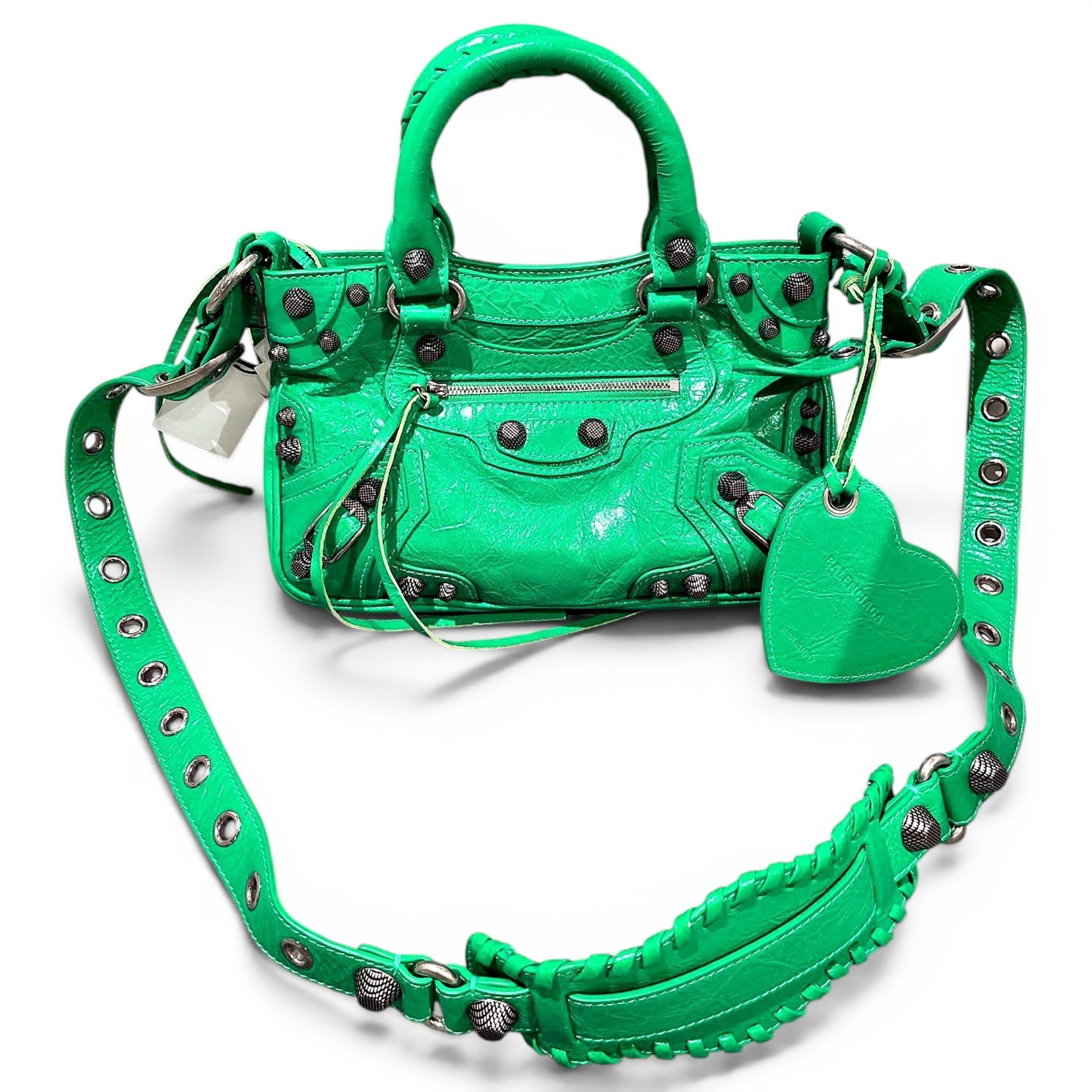 City leather handbag