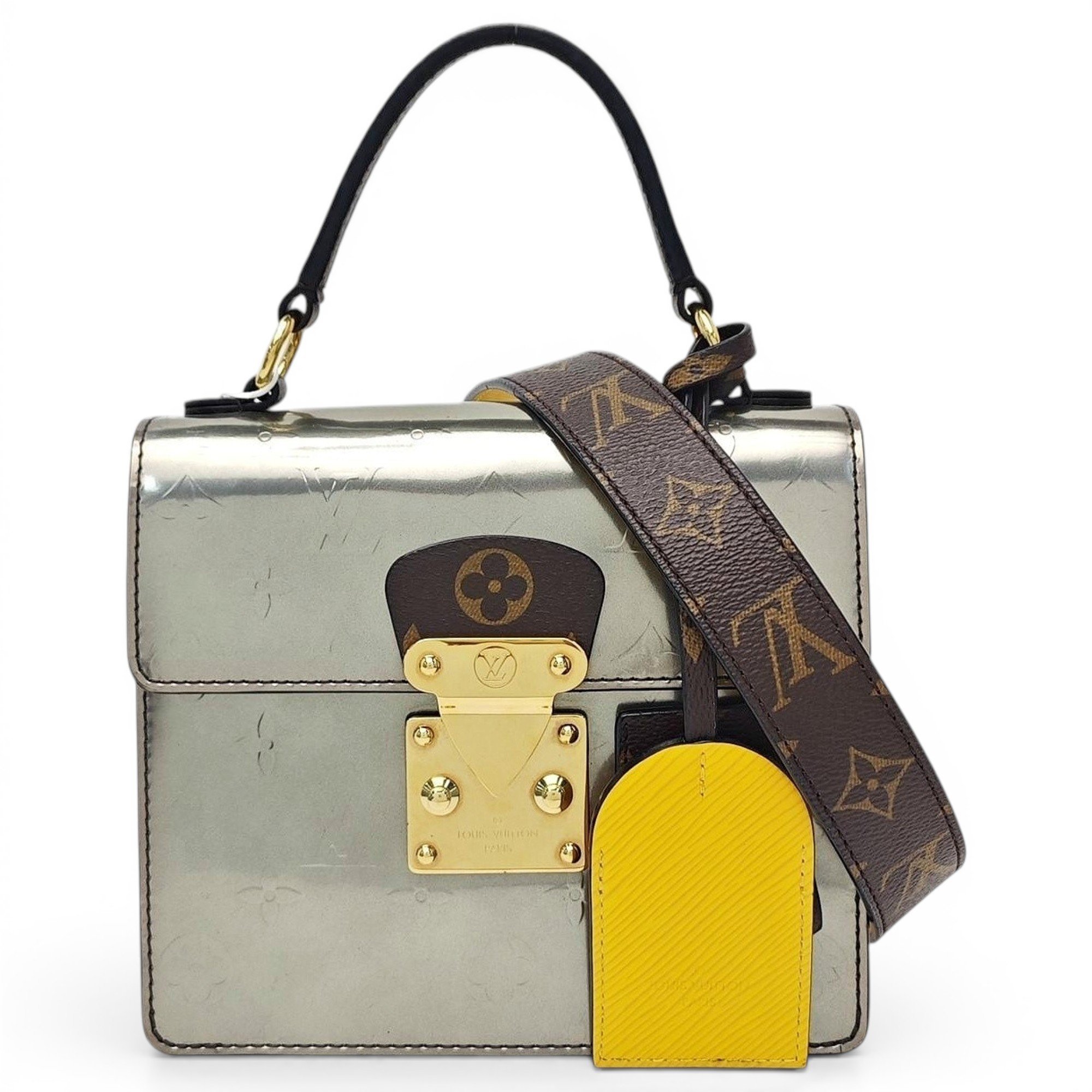 Spring street patent leather handbag