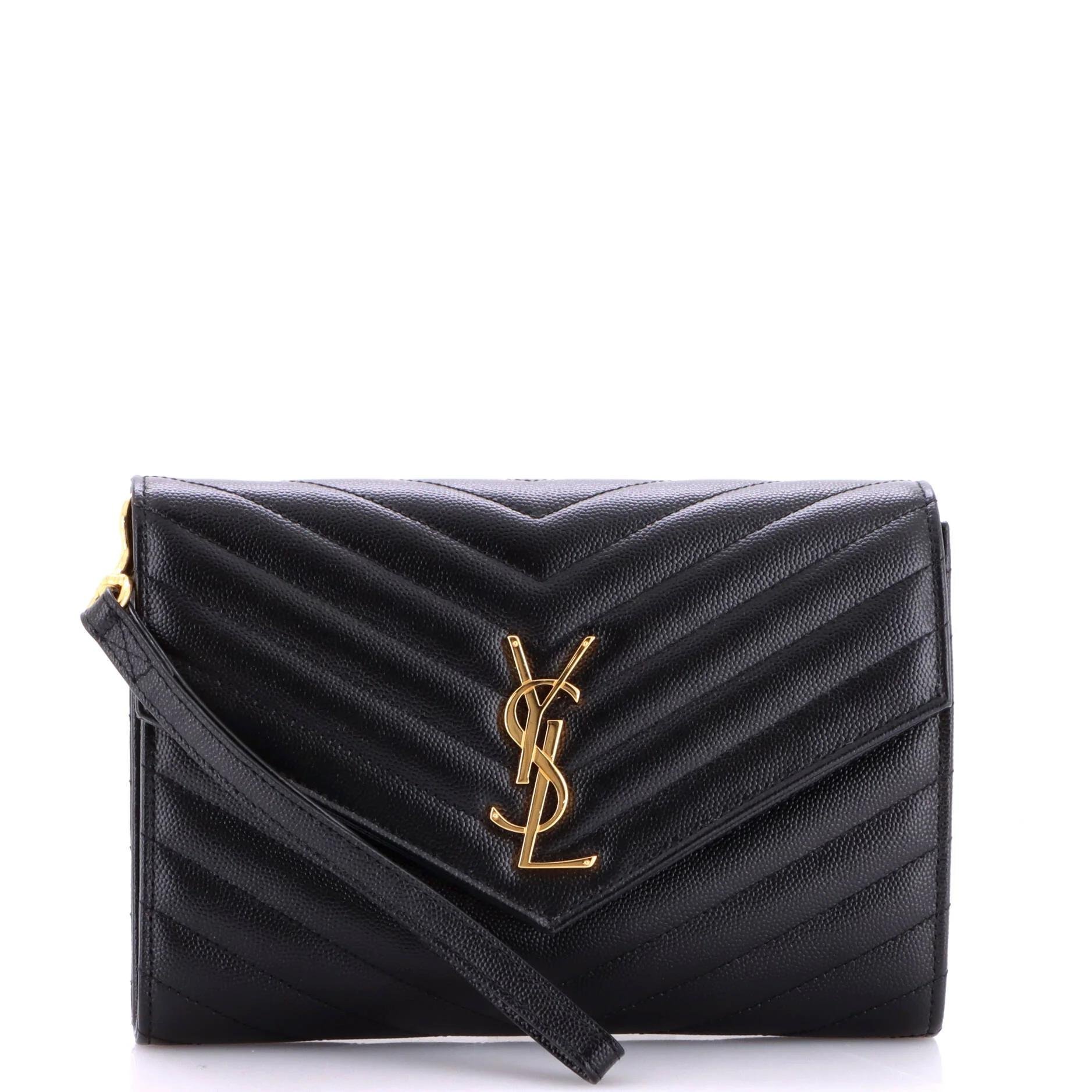 Leather clutch bag