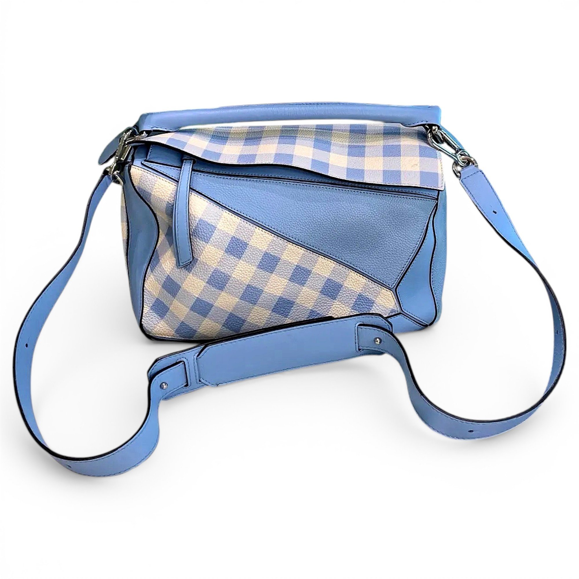 Puzzle leather crossbody bag