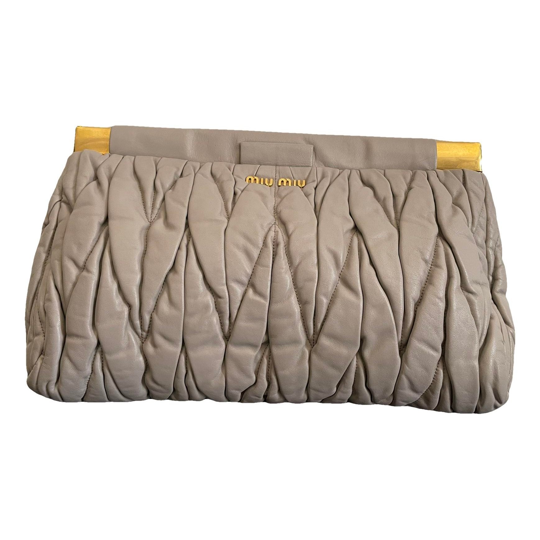 Leather clutch bag