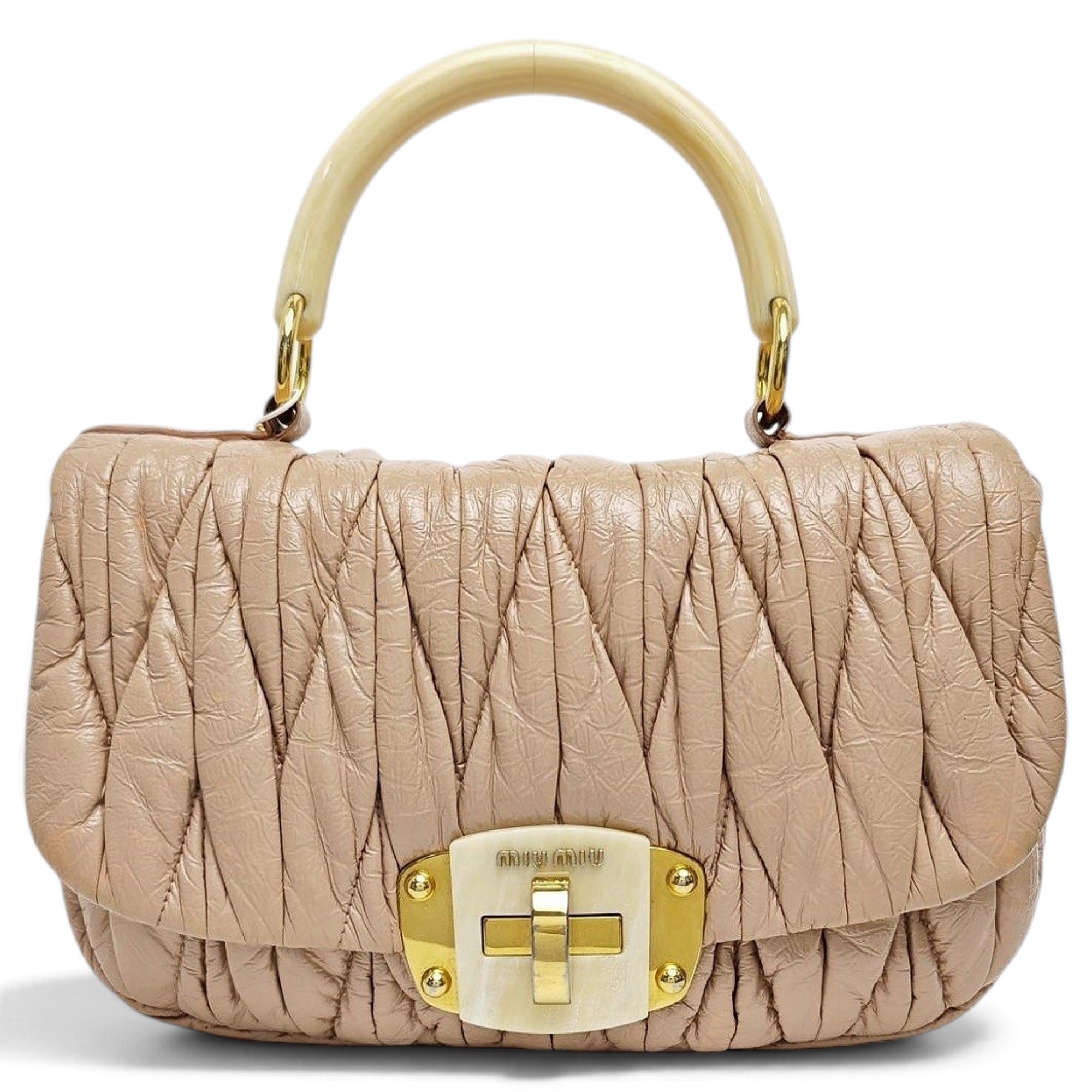 Patent leather handbag