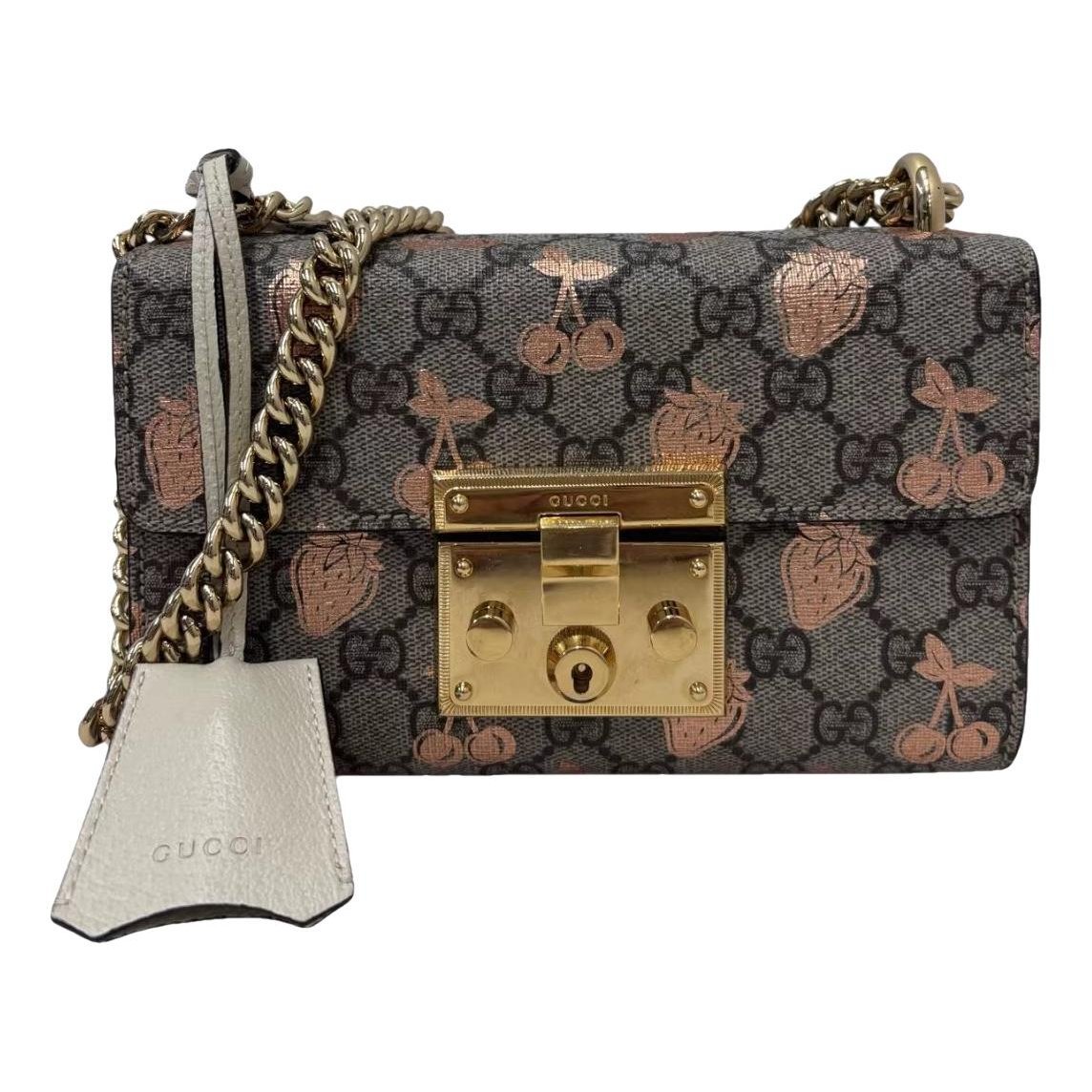 Padlock leather handbag