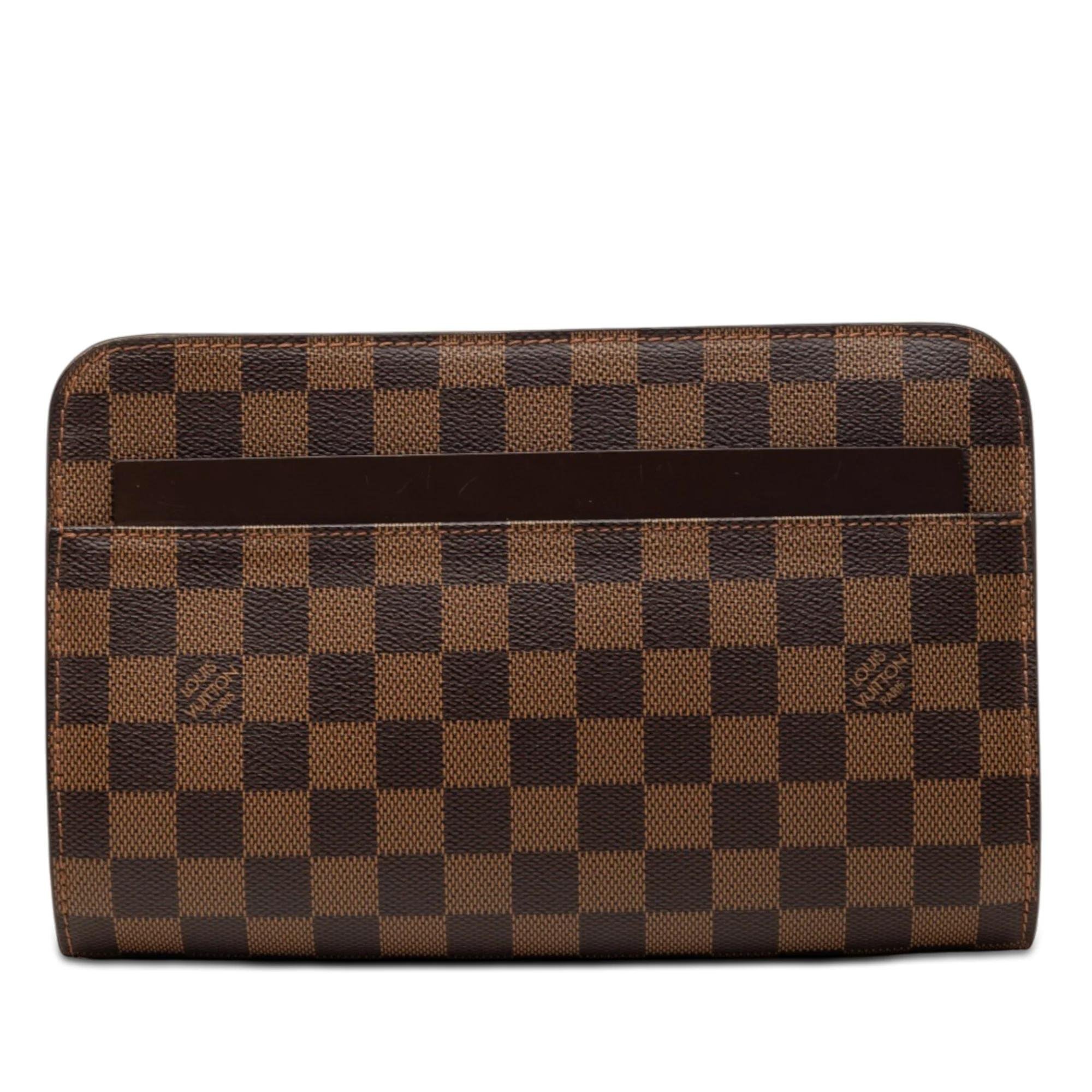 Leather clutch bag