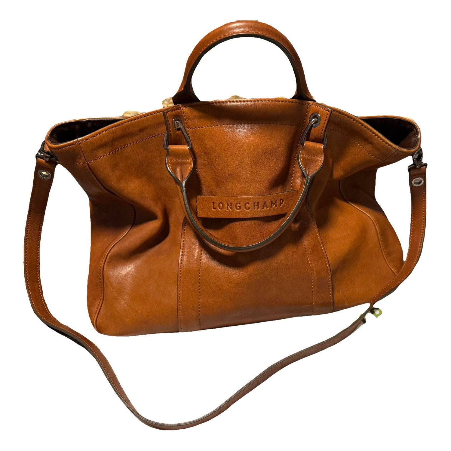 3D leather tote