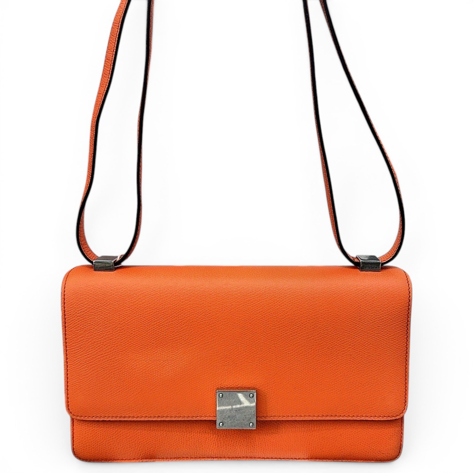 Case flap leather crossbody bag