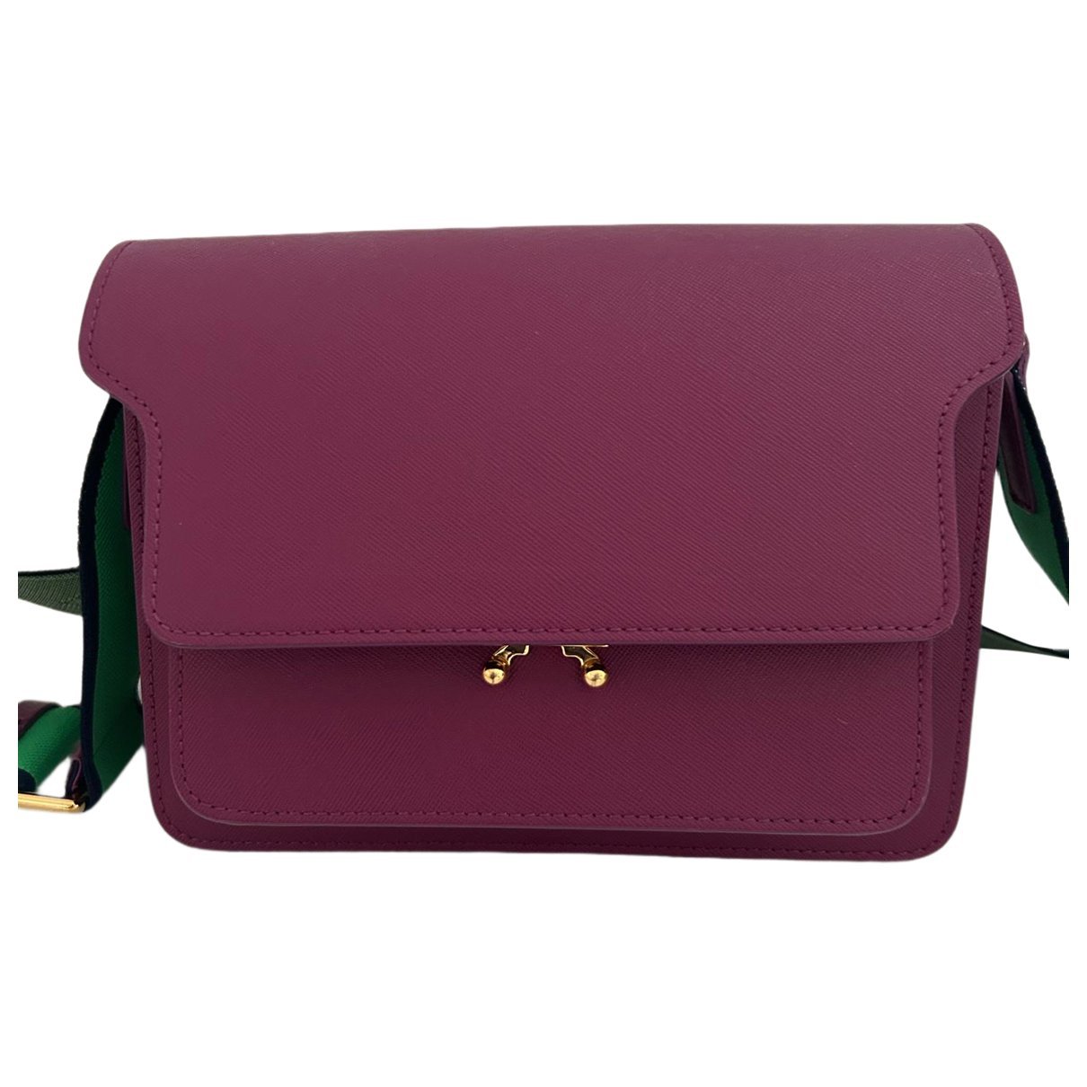 Trunk leather handbag