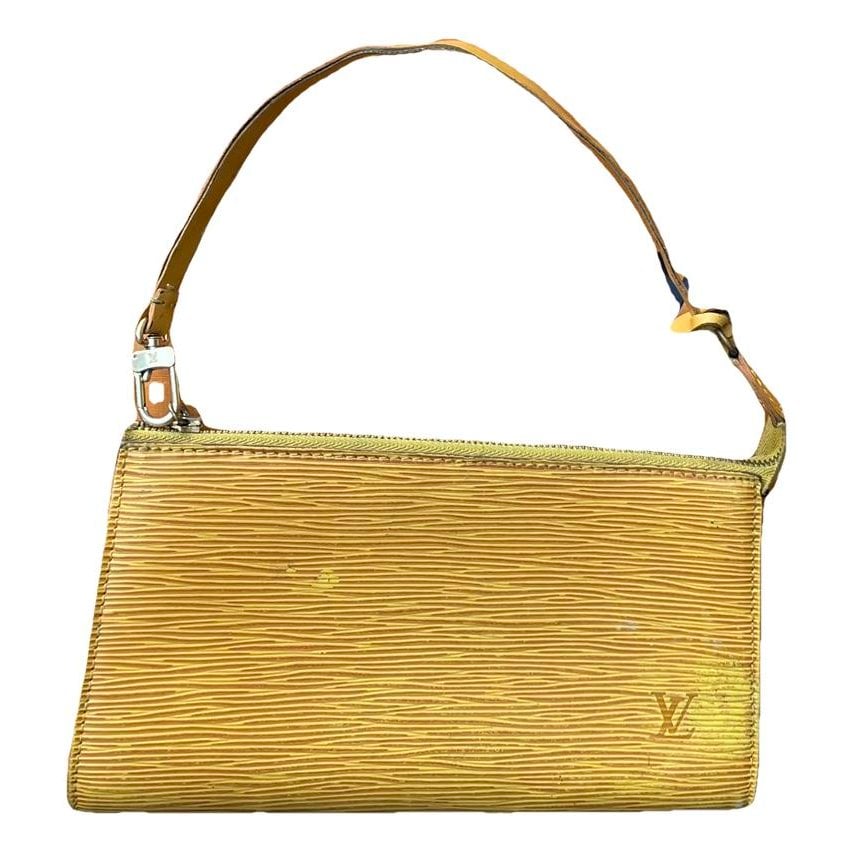 Leather clutch bag