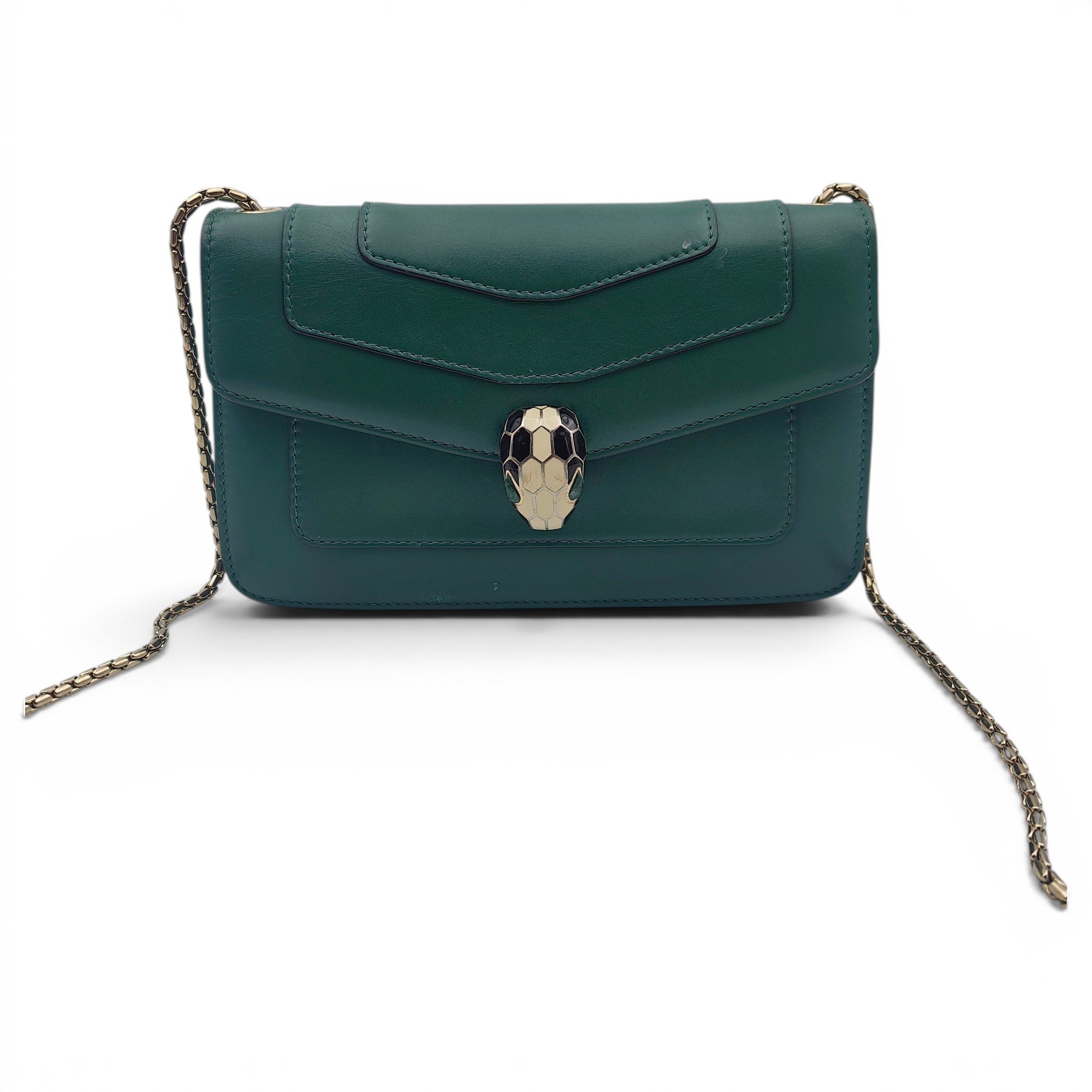 Serpenti leather handbag