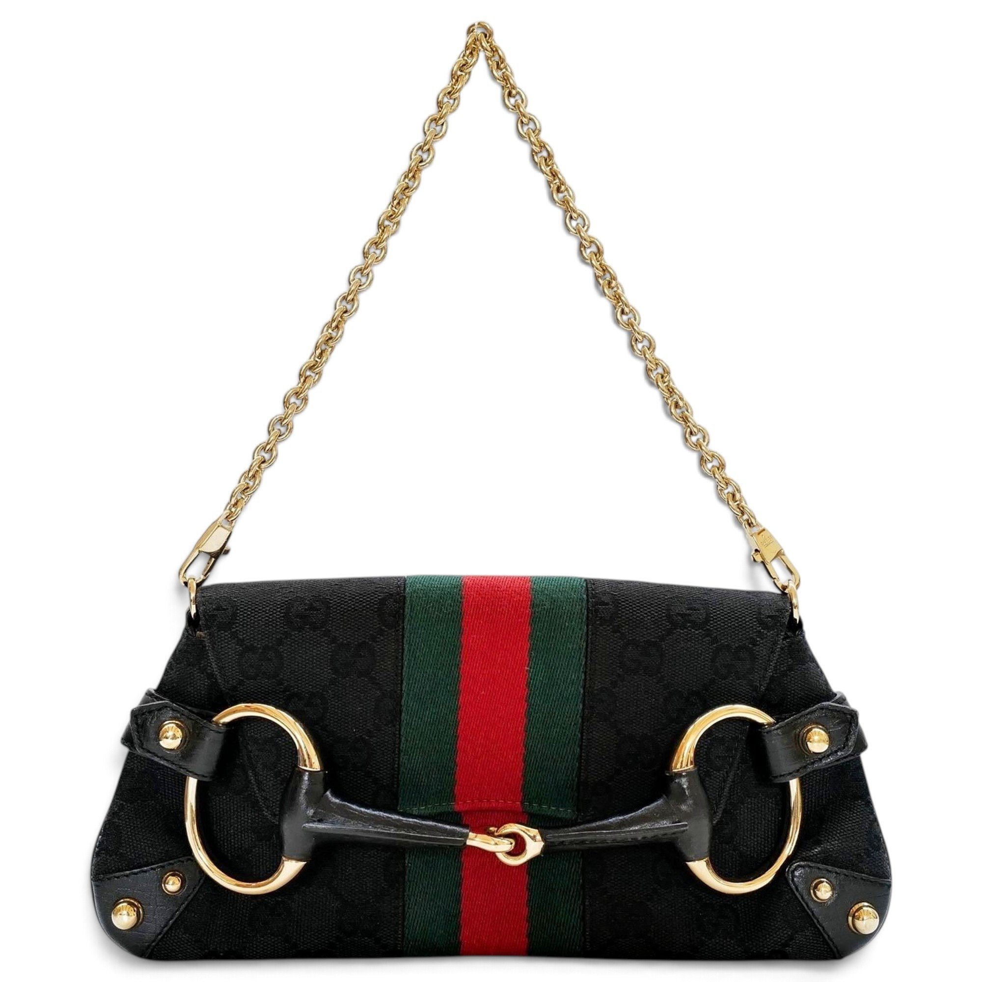 Horsebit Chain cloth handbag