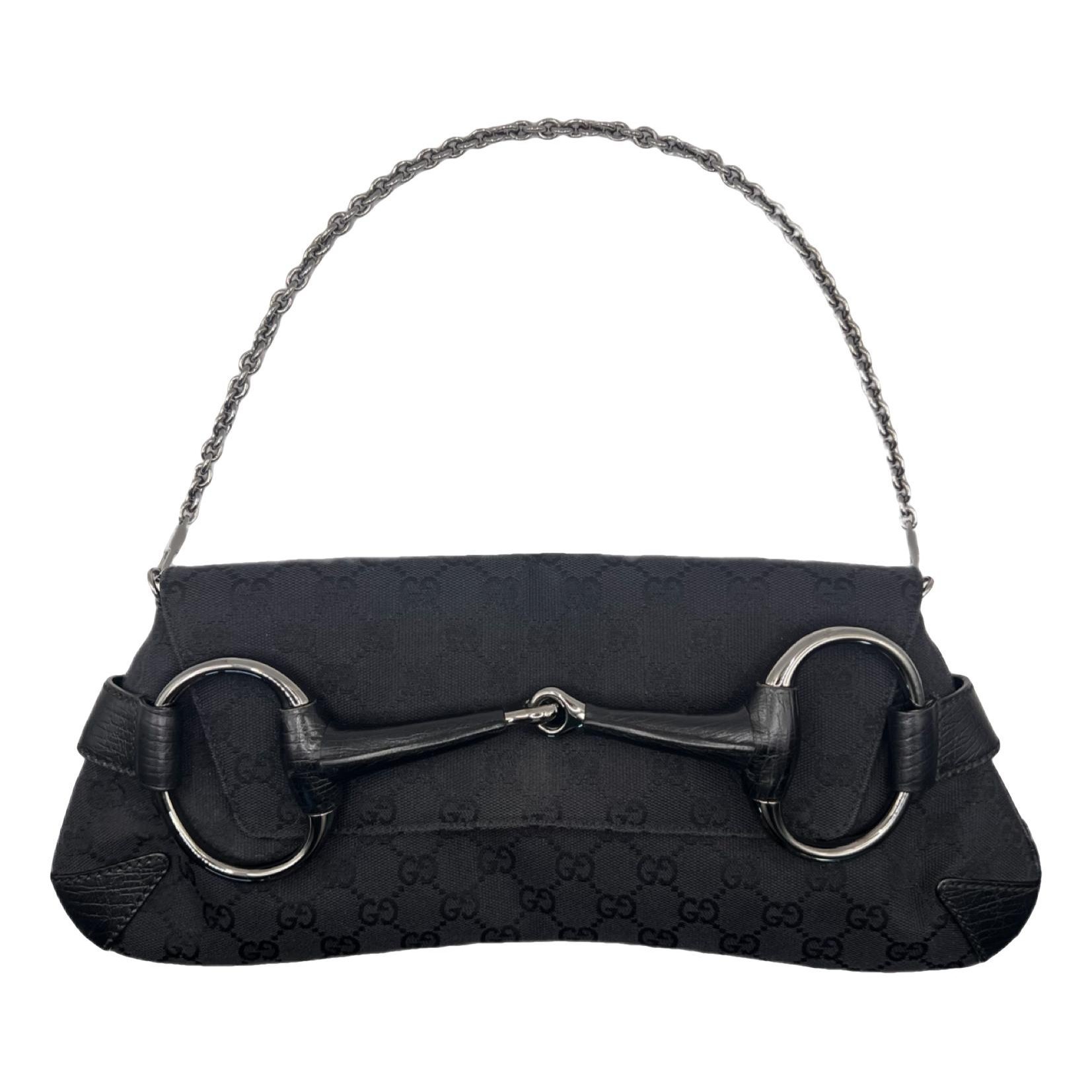 Horsebit Chain cloth handbag