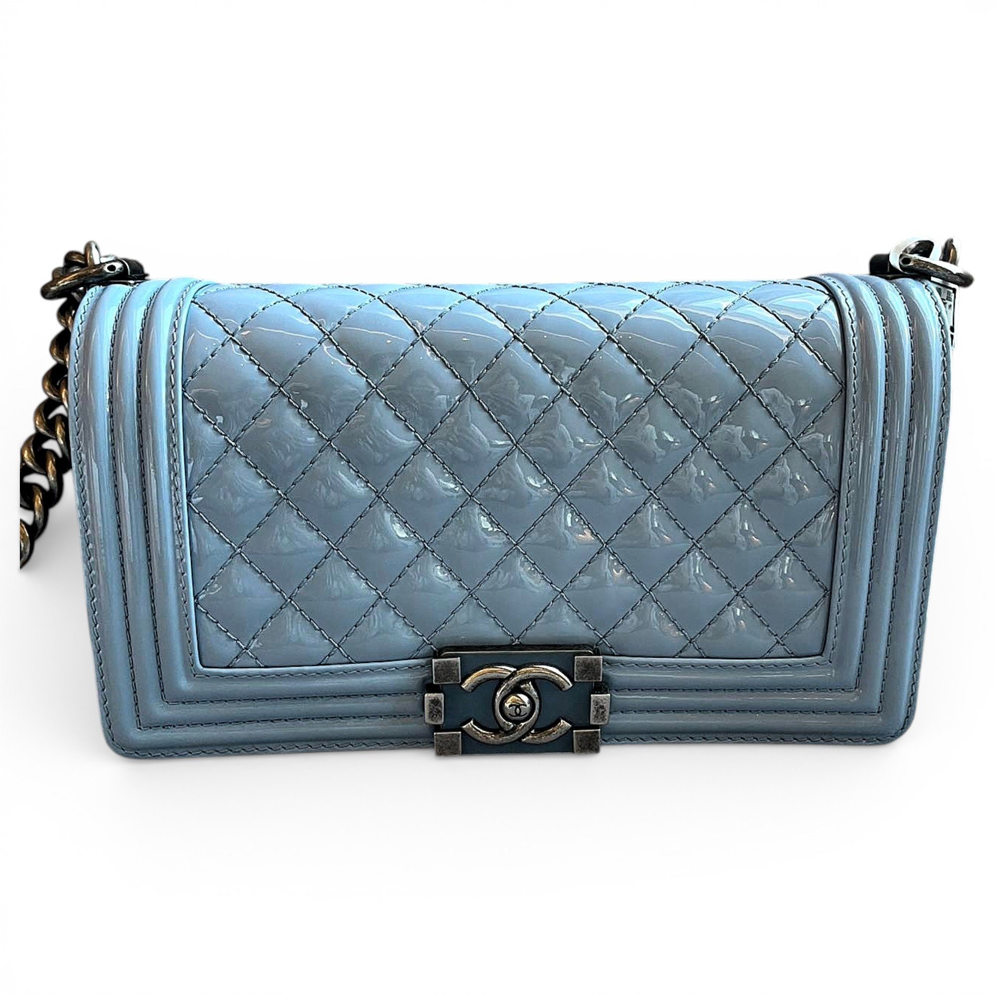 Boy patent leather crossbody bag