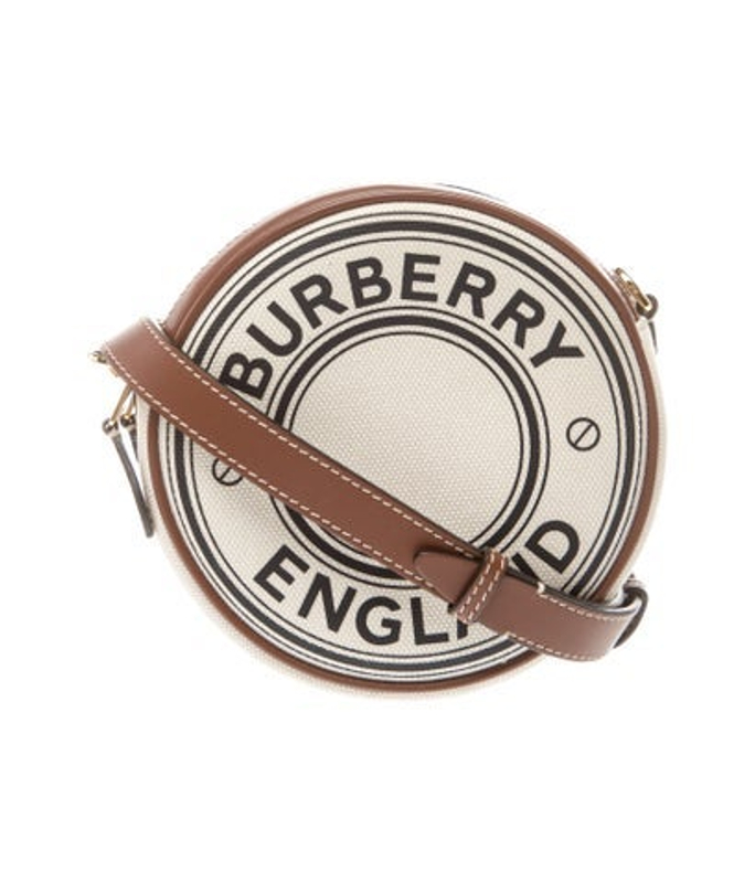 Burberry Canvas Louise Mini Round Crossbody Bag