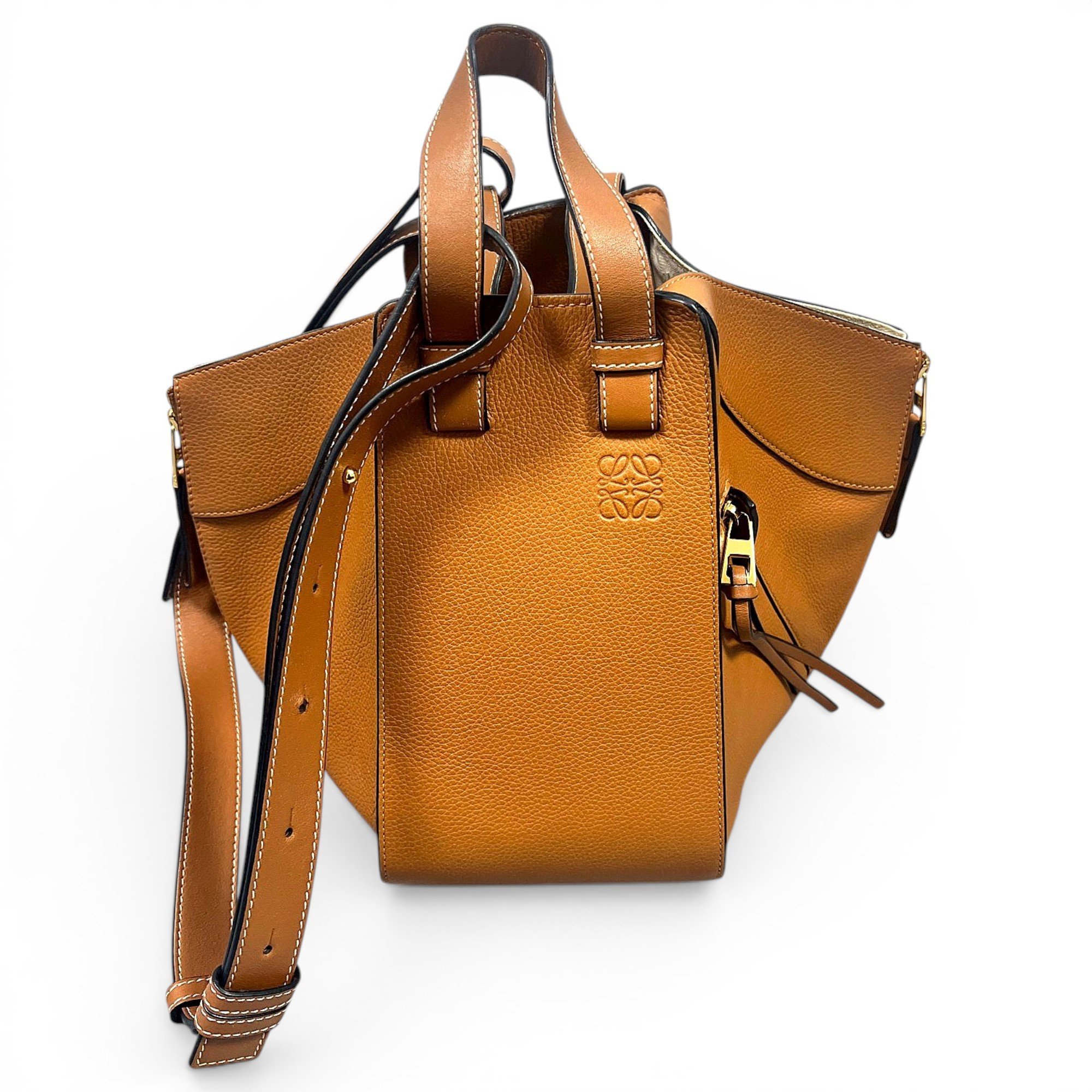 Hammock leather handbag