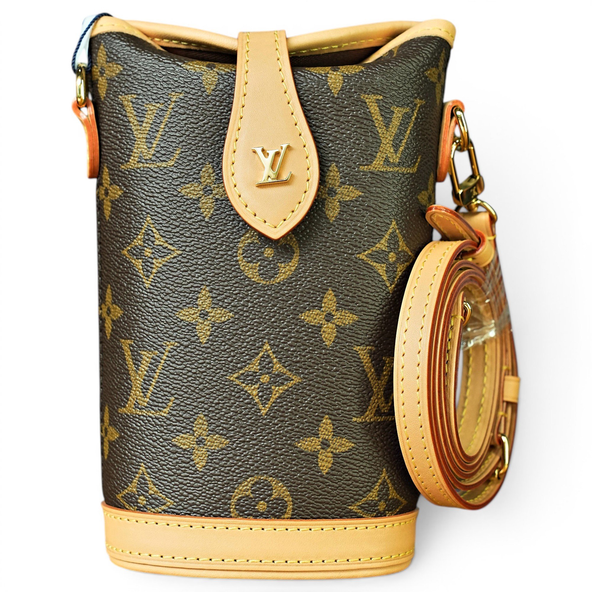 Fold leather crossbody bag